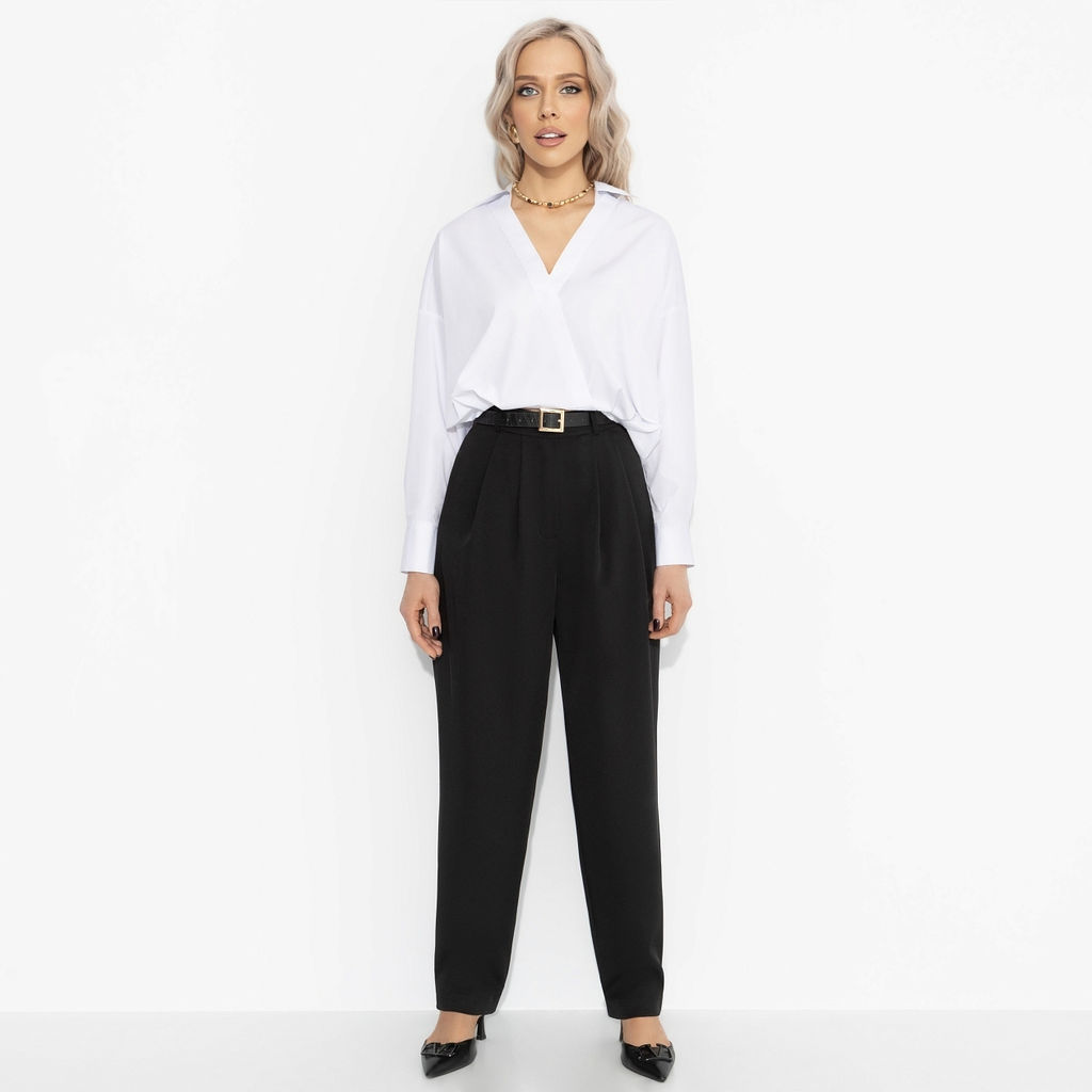 Рубашка хлопковая, На моих условиях (белая) - Charutti фото 6