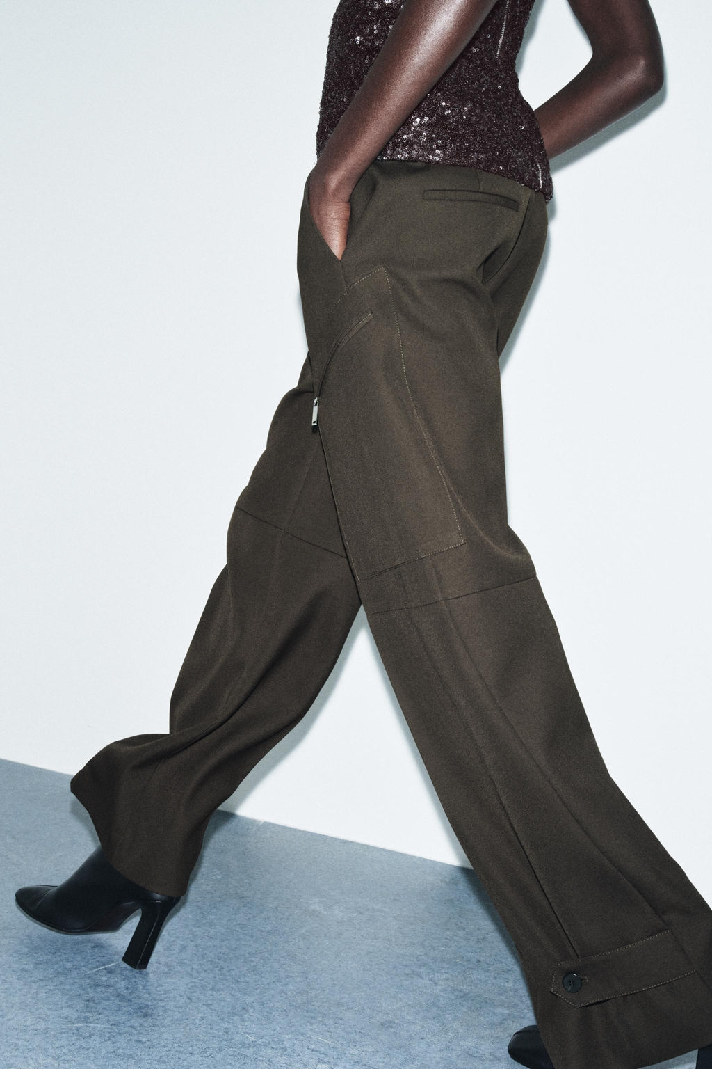 ZW COLLECTION LIMITED EDITION CARGO TROUSERS WITH ZIP