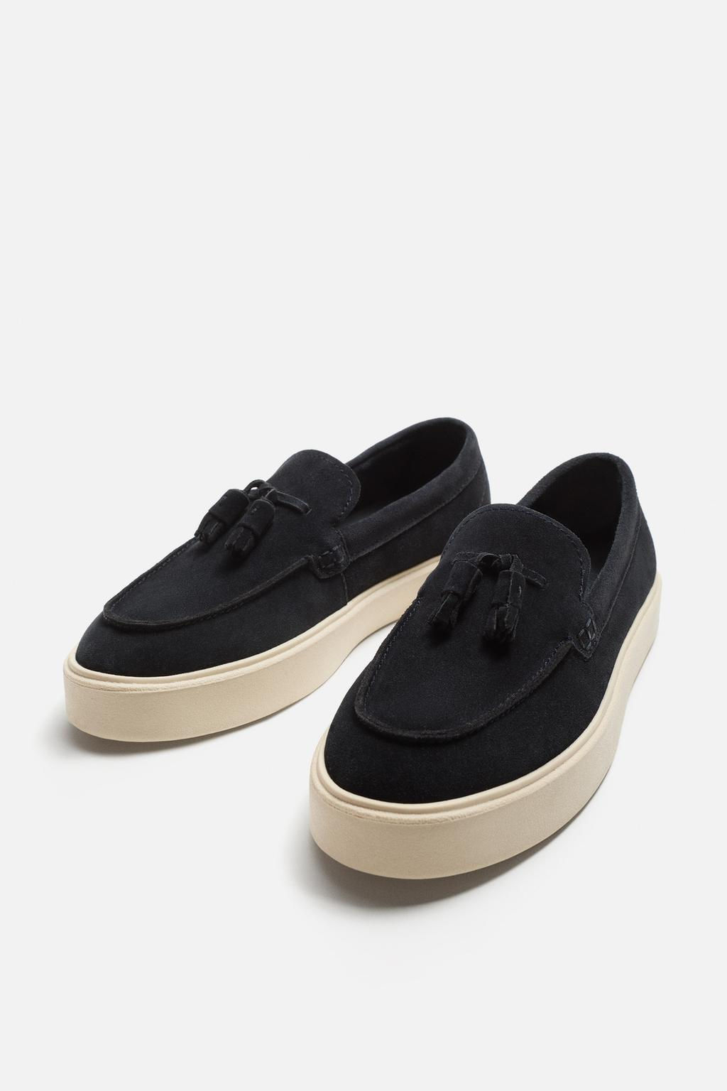 CASUAL LEATHER TASSEL LOAFERS - Zara фото 5