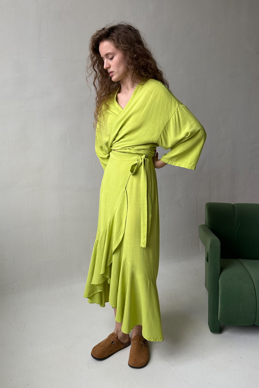 Юбка женская EASY035/02/Салатовый