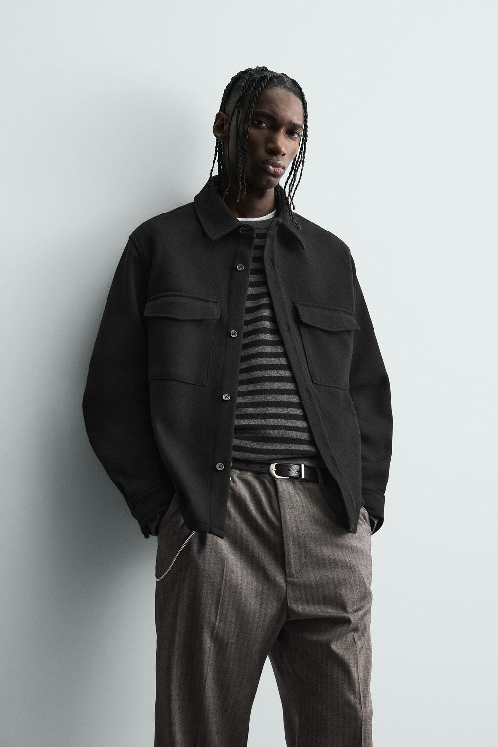 TWILL TEXTURED WATER REPELLENT OVERSHIRT - Zara фото 6