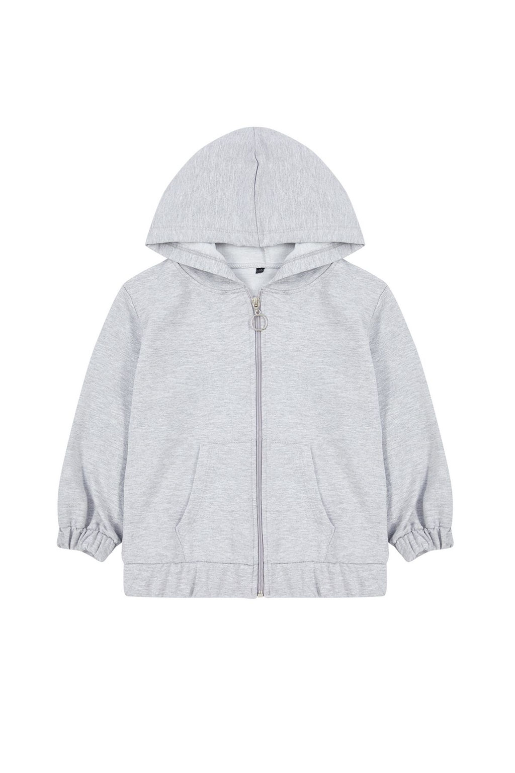 Gri Melanj Unisex Kapusonlu Pamuklu Fermuarl? Orme H?rka TKDAW25HI00001 - Trendyolmilla фото 8