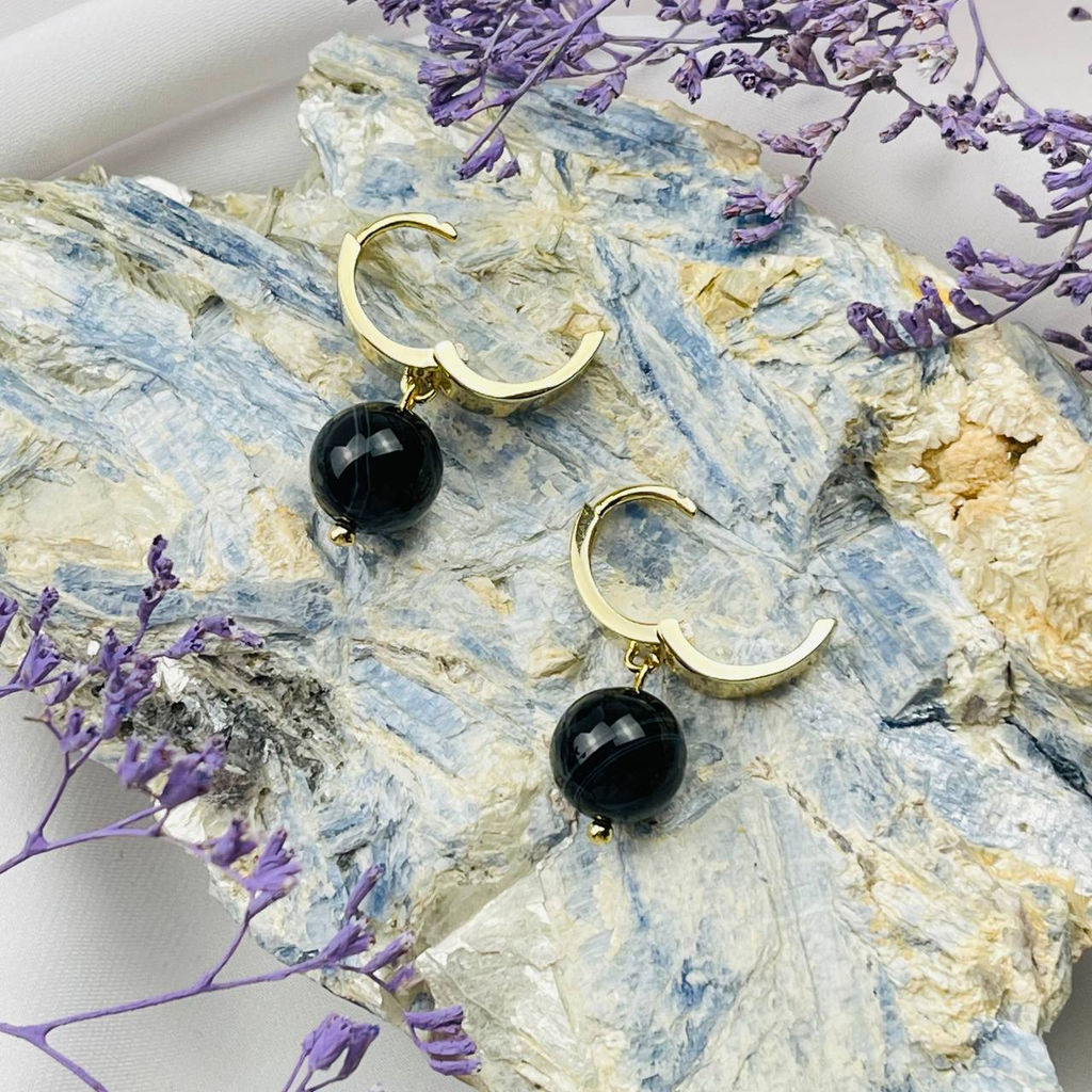 Серьги с полосатым Агатом - Радуга самоцветов фото 3