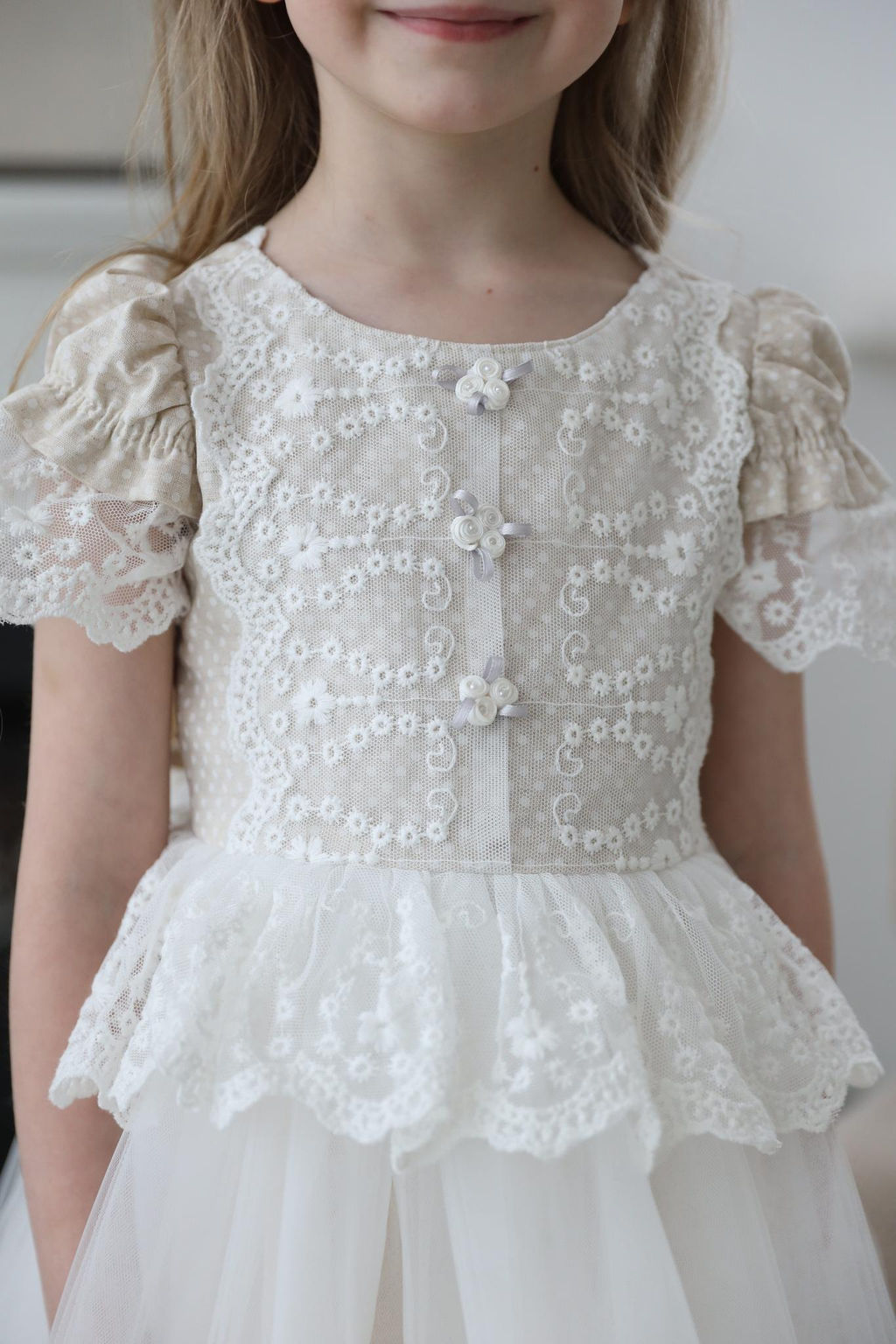 платье для девочки Л 24-20 Эмили белый горох - Этоэльф фото 10