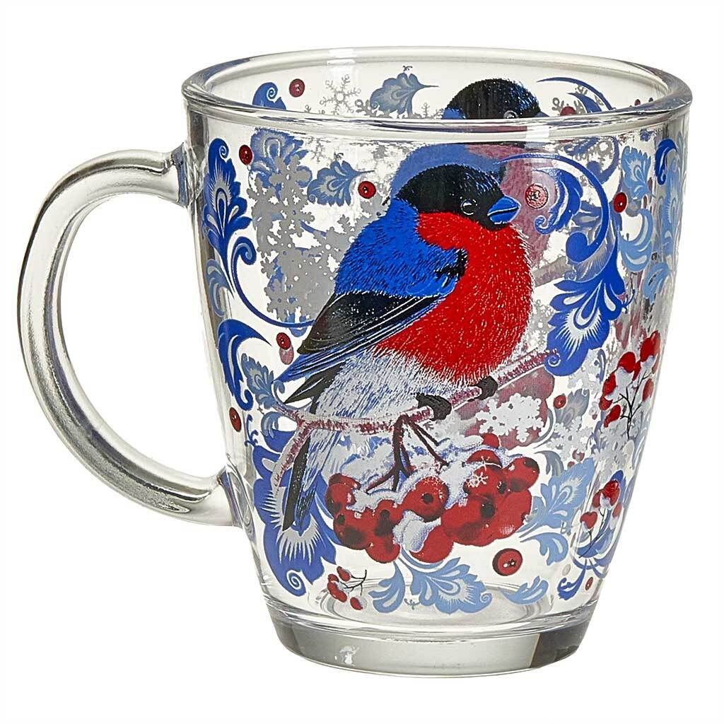 Кружка для чая 350мл. арт.2025-Д Снегири на рябине #НовыйГод - Декостек фото 2