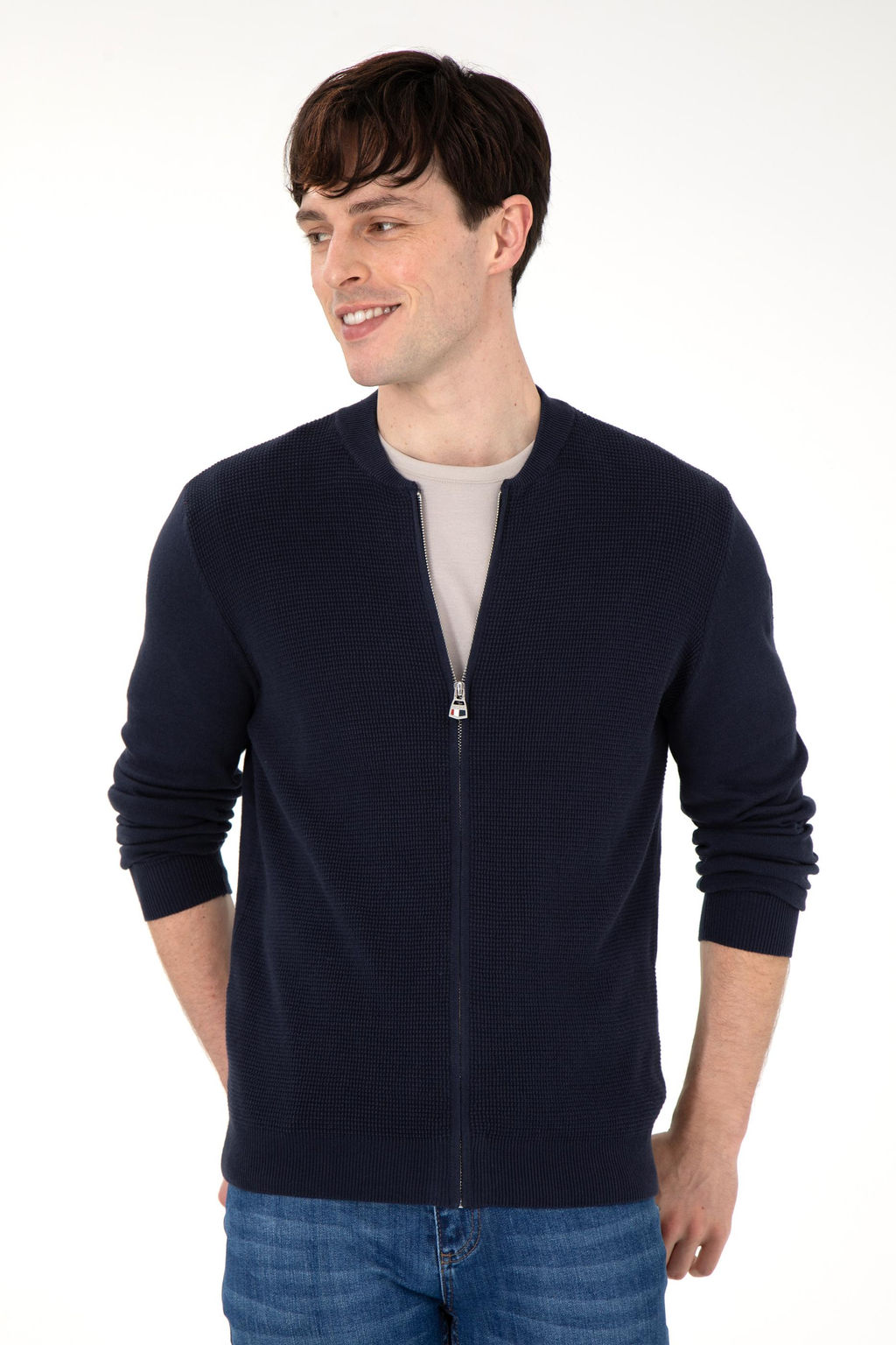 Мужской темно-синий базовый трикотажный кардиган Неожиданная скидка в корзине - U.s. polo assn фото 10