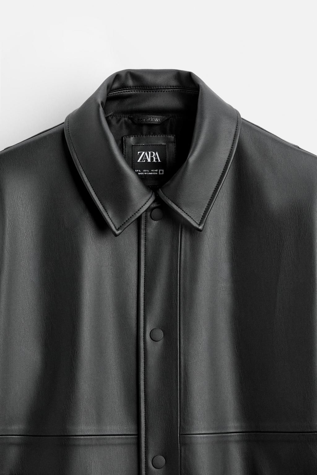 LEATHER EFFECT JACKET - Zara фото 18