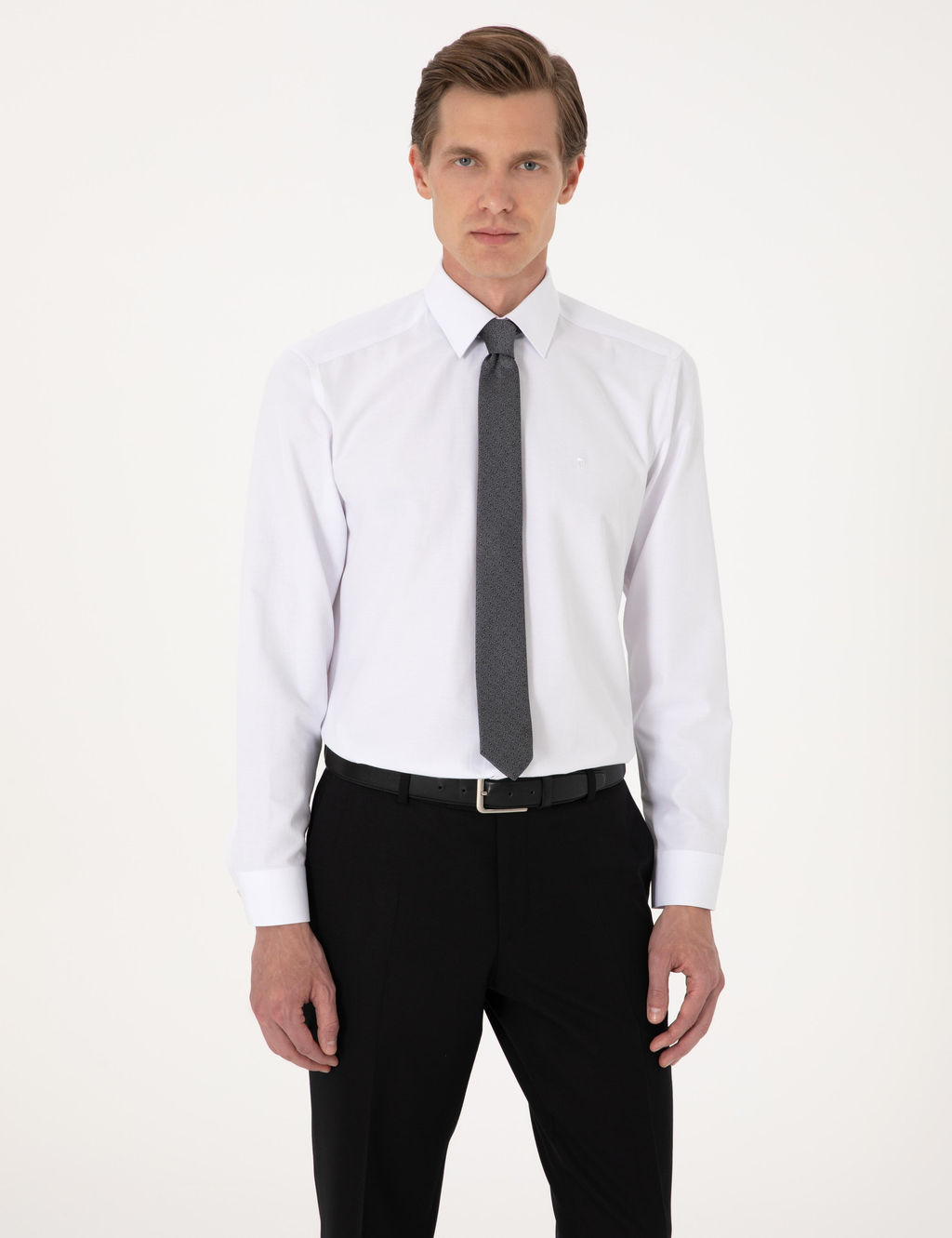 Beyaz Regular Fit Uzun Kollu Basic G_mlek