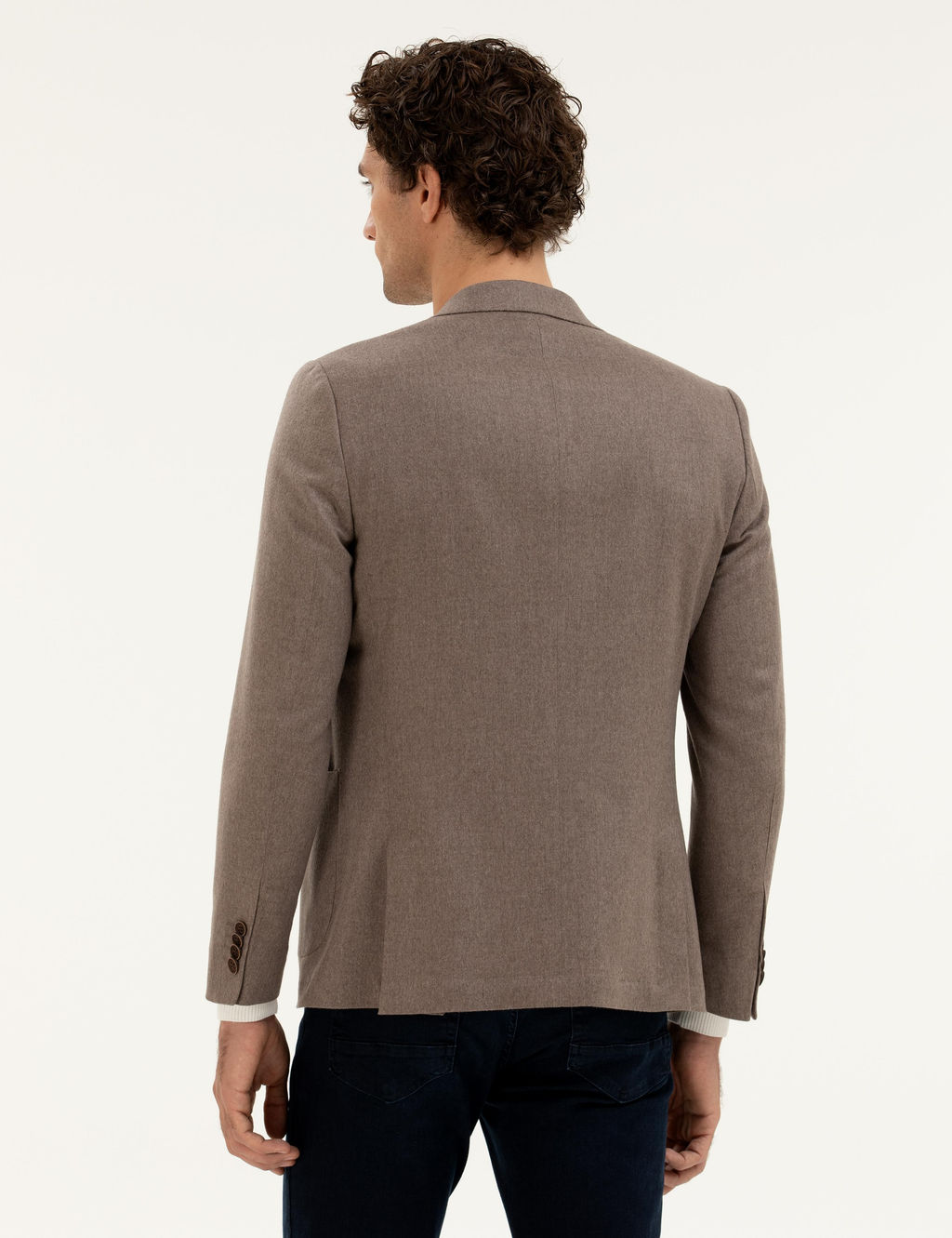 Светло-коричневая кашемировая куртка приталенного кроя - Cacharel фото 5