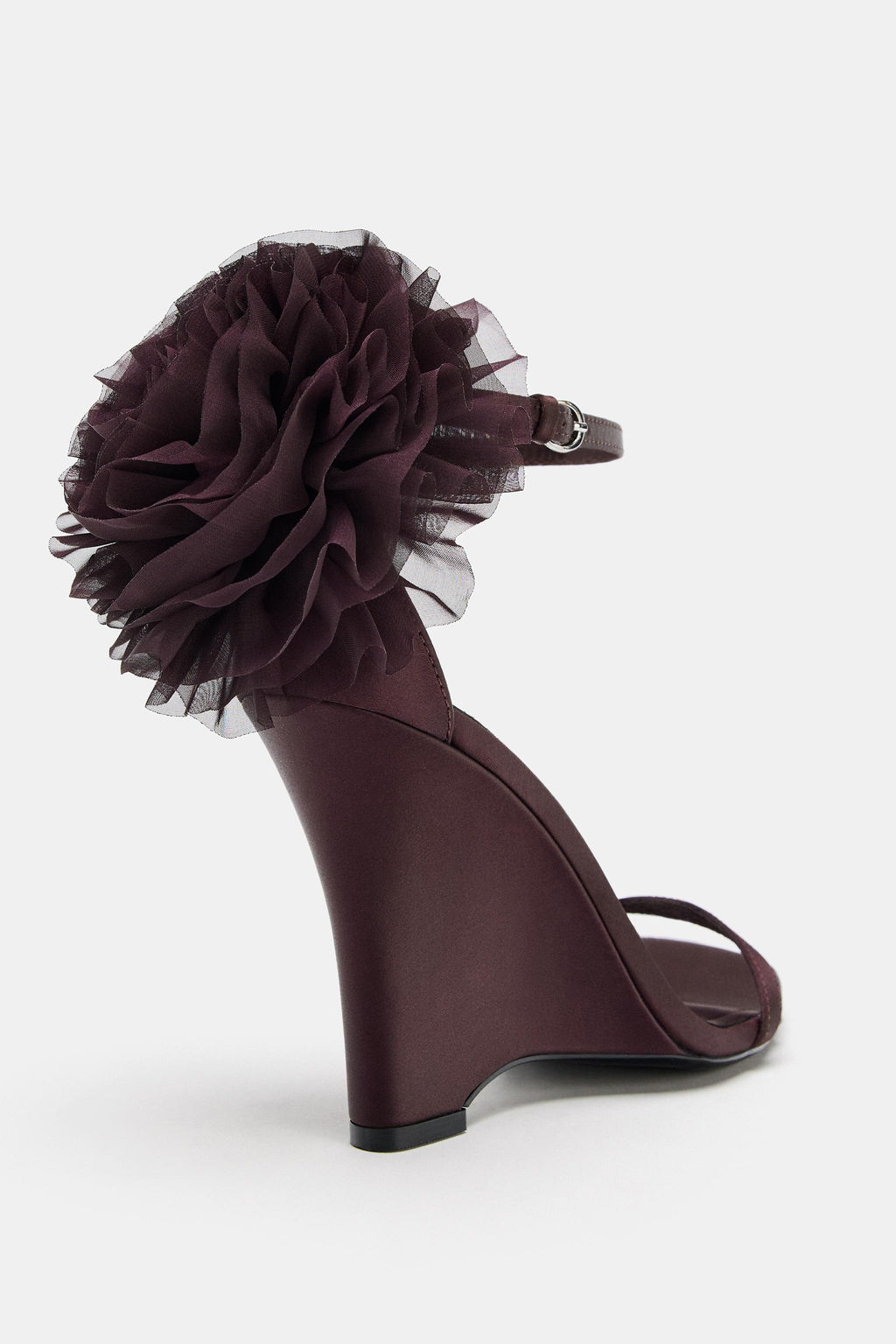 MAXI FLOWER WEDGE SANDALS - Zara фото 6