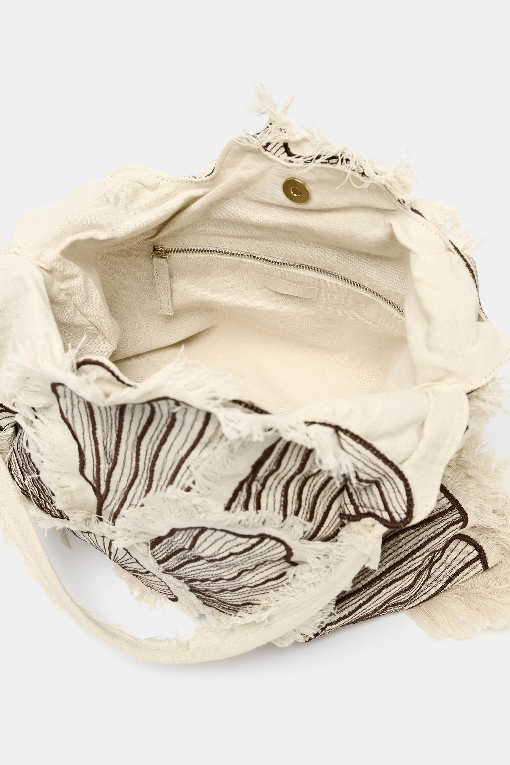 FLORAL EMBROIDERED MAXI TOTE BAG