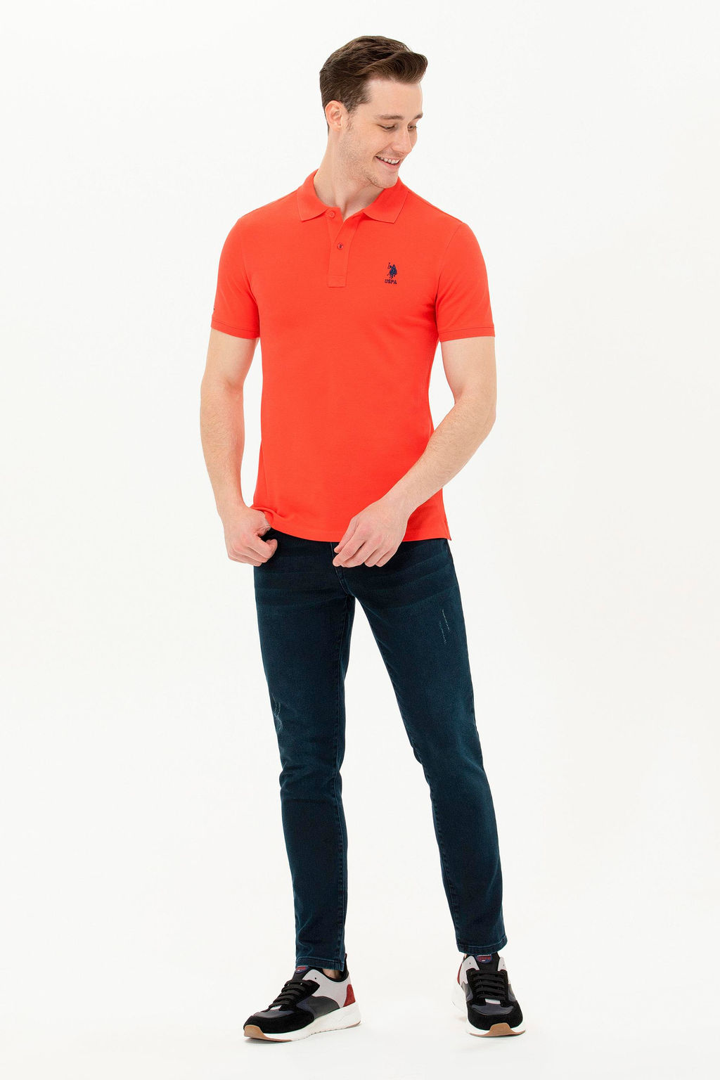 Мужская красная базовая футболка - U.s. polo assn фото 16
