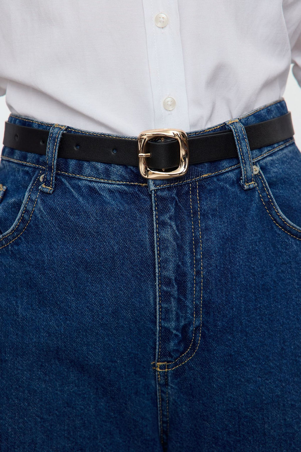 Trendyolmilla Siyah-Kahverengi Tokal? 2li Paket Deri Gorunumlu TWOAW25KE00006  фото 3