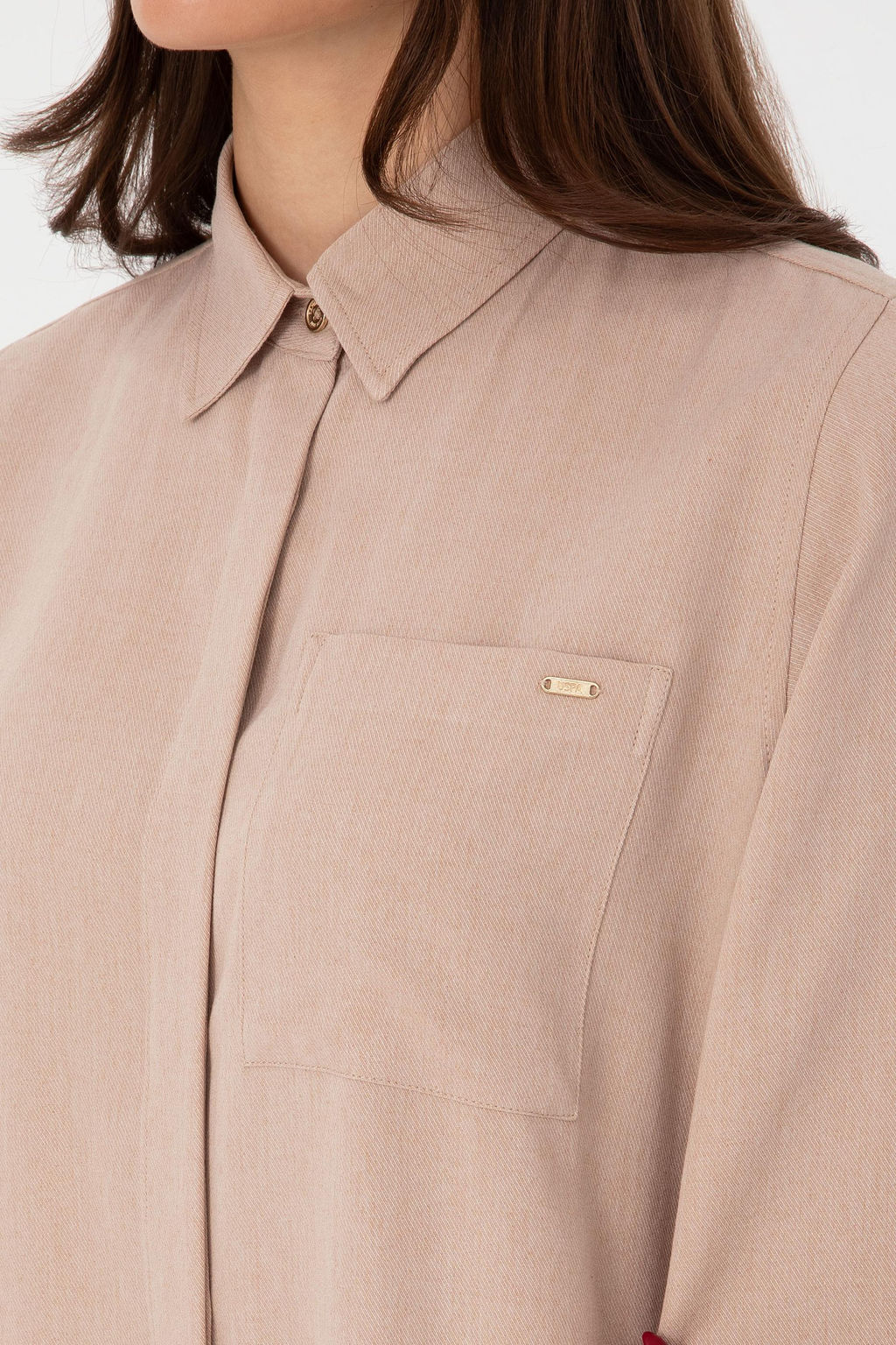 Kad_n Camel Dokuma Elbise - U.s. polo assn фото 6