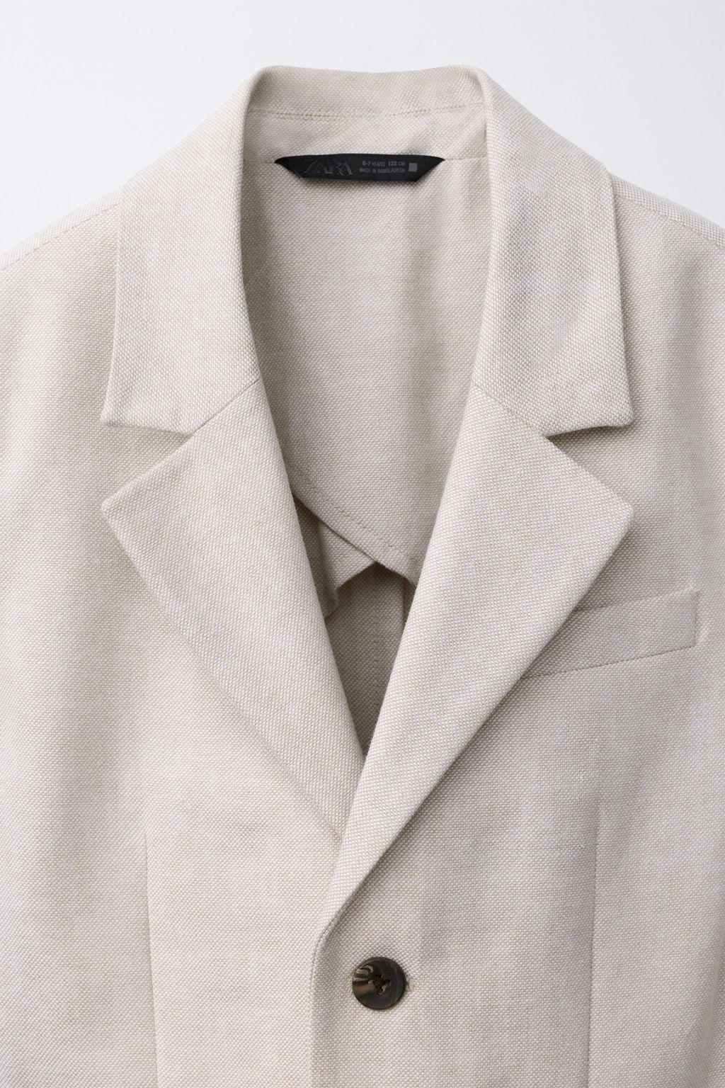 BLAZER TRAJE CON ALGOD?N Y LINO / Crudo - Zara фото 4