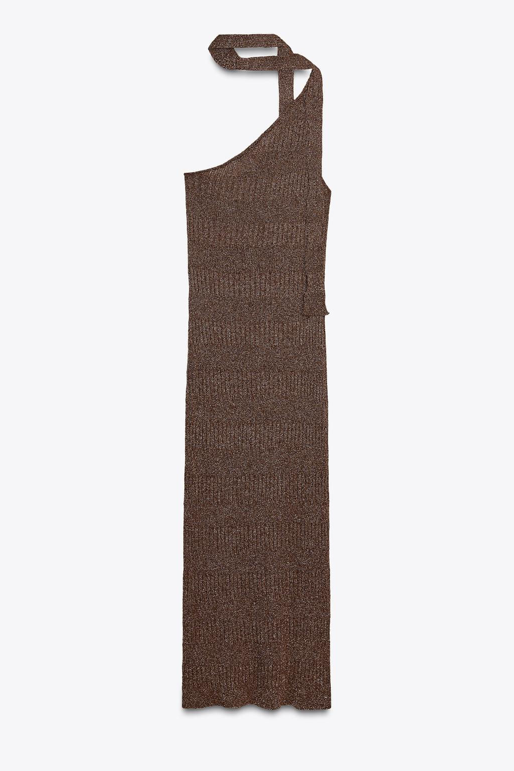 ASYMMETRIC FOULARD MIDI DRESS - Zara фото 8