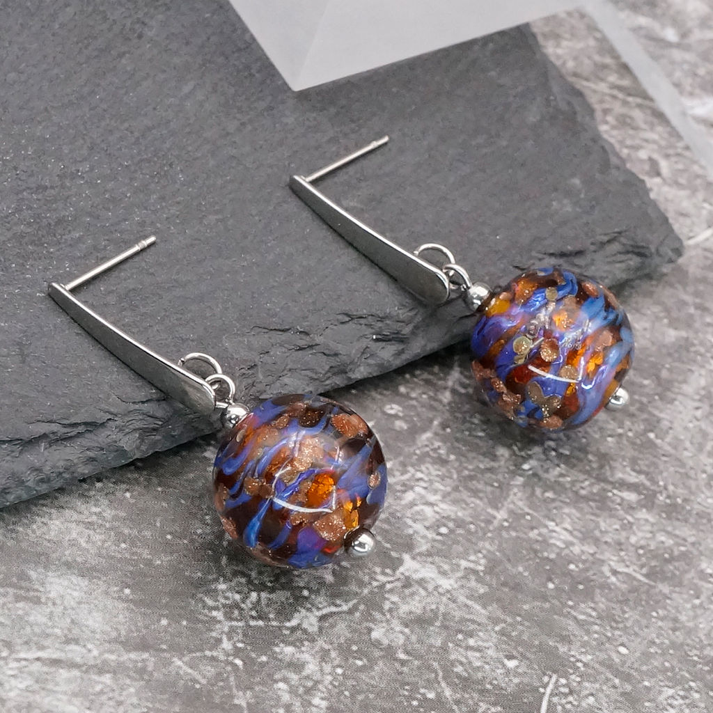 Серьги из муранского стекла GOLDEN SUNSET LS3517