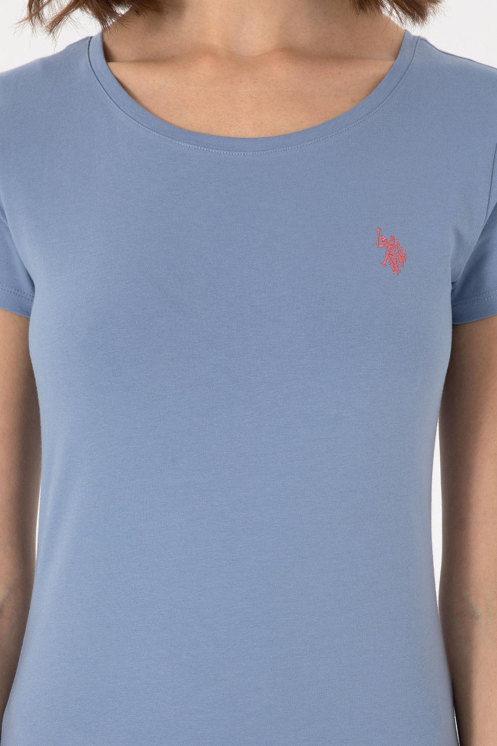 Kad_n Mavi Bisiklet Yaka Ti__rt Sepette S_rpriz _ndirim - U.s. polo assn фото 6