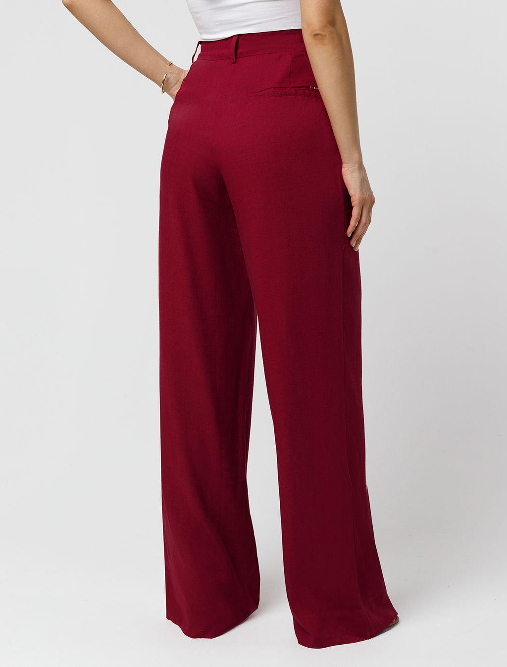 VILATTE / Свободные брюки изо льна с вискозой фото 4