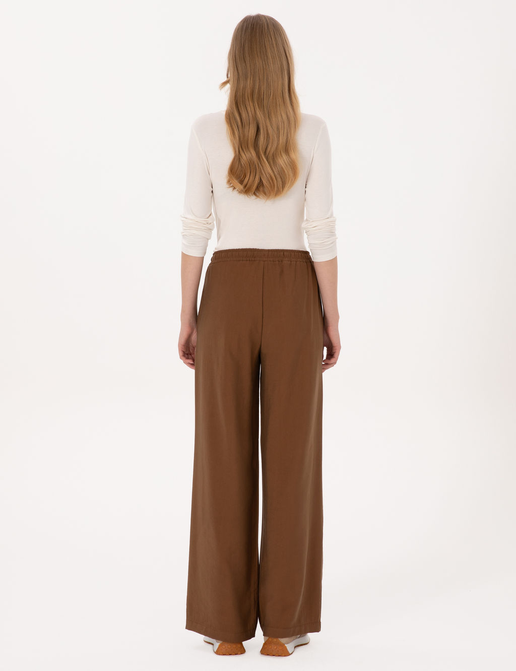 Kahverengi Loose Fit Kanvas Pantolon