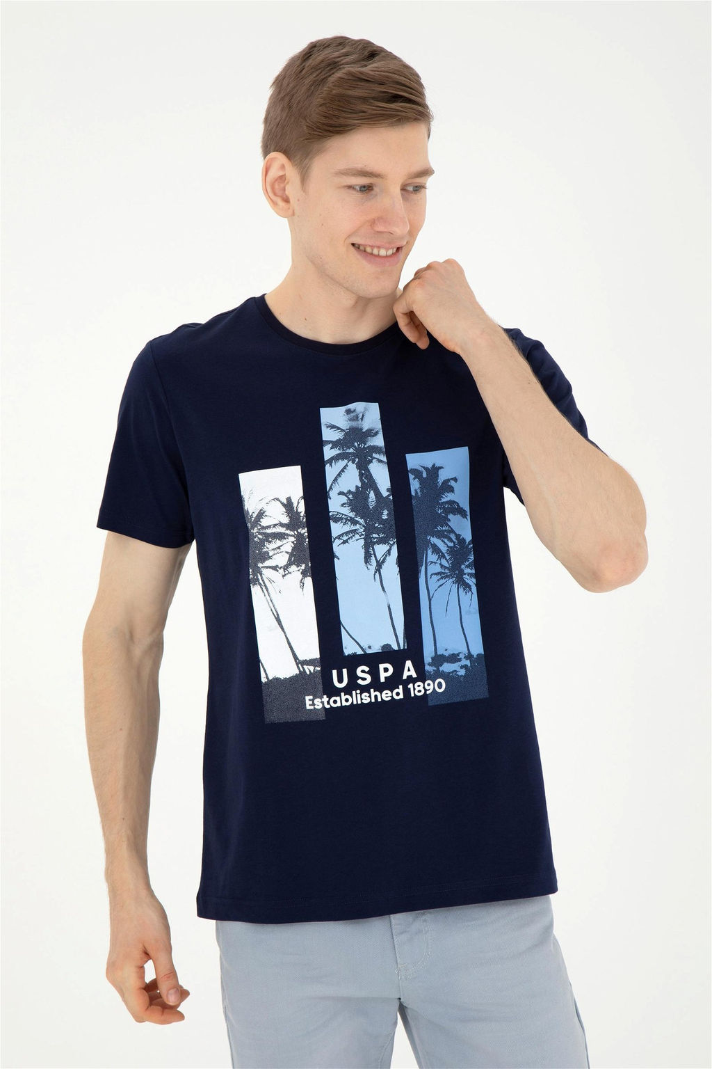 Мужская темно-синяя футболка - U.s. polo assn фото 3