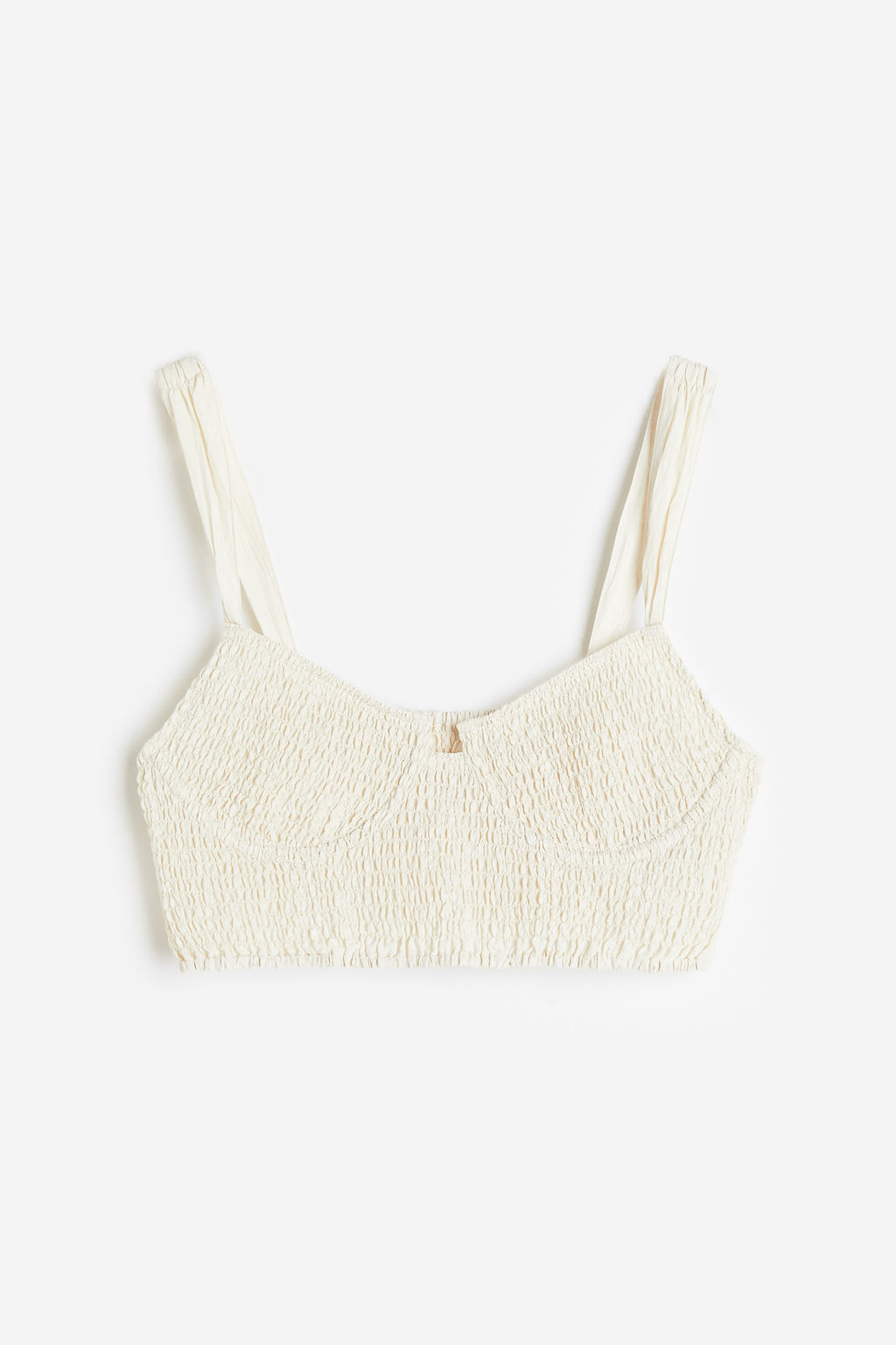 Crop top fruncido