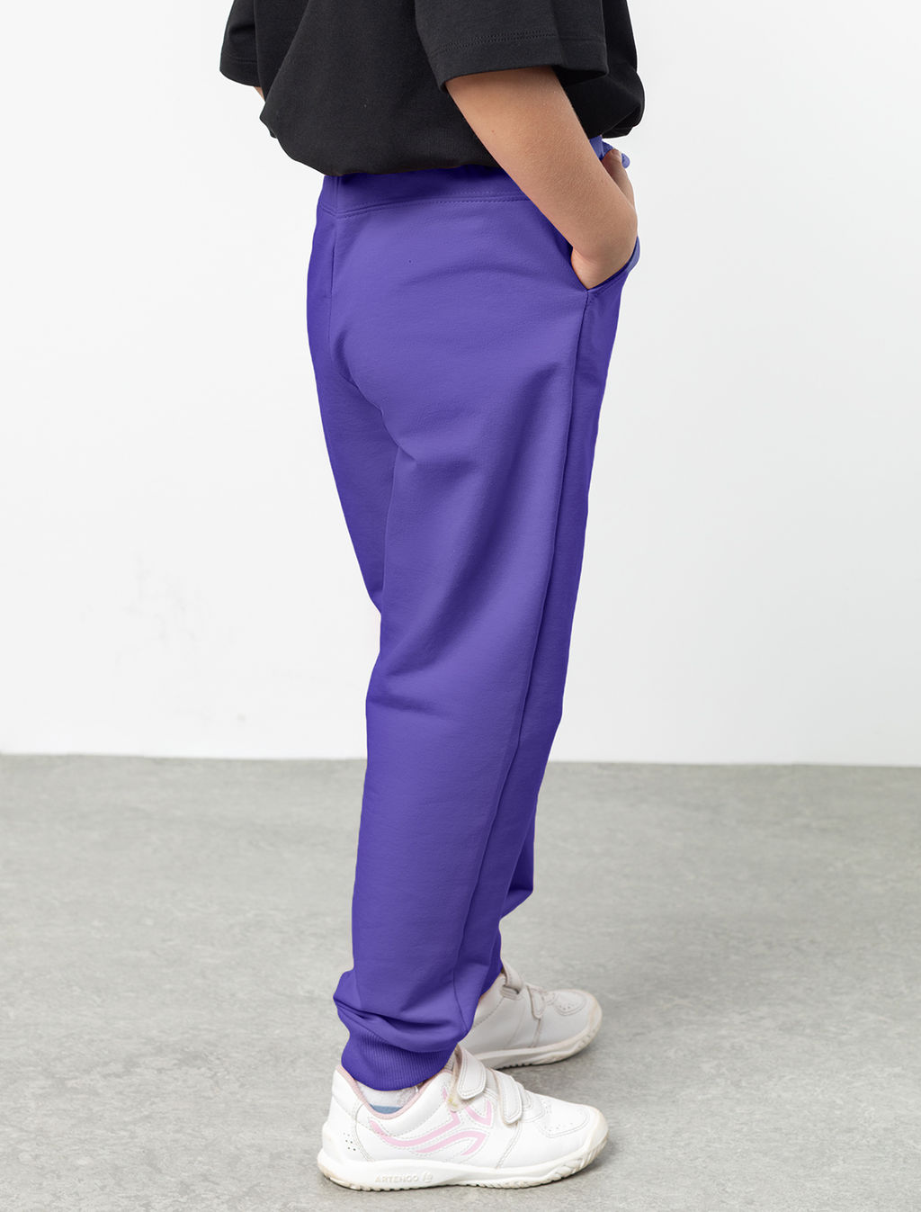 VILATTE / Брюки из премиального футера с золотистой фурнитурой для девочки  фото 8