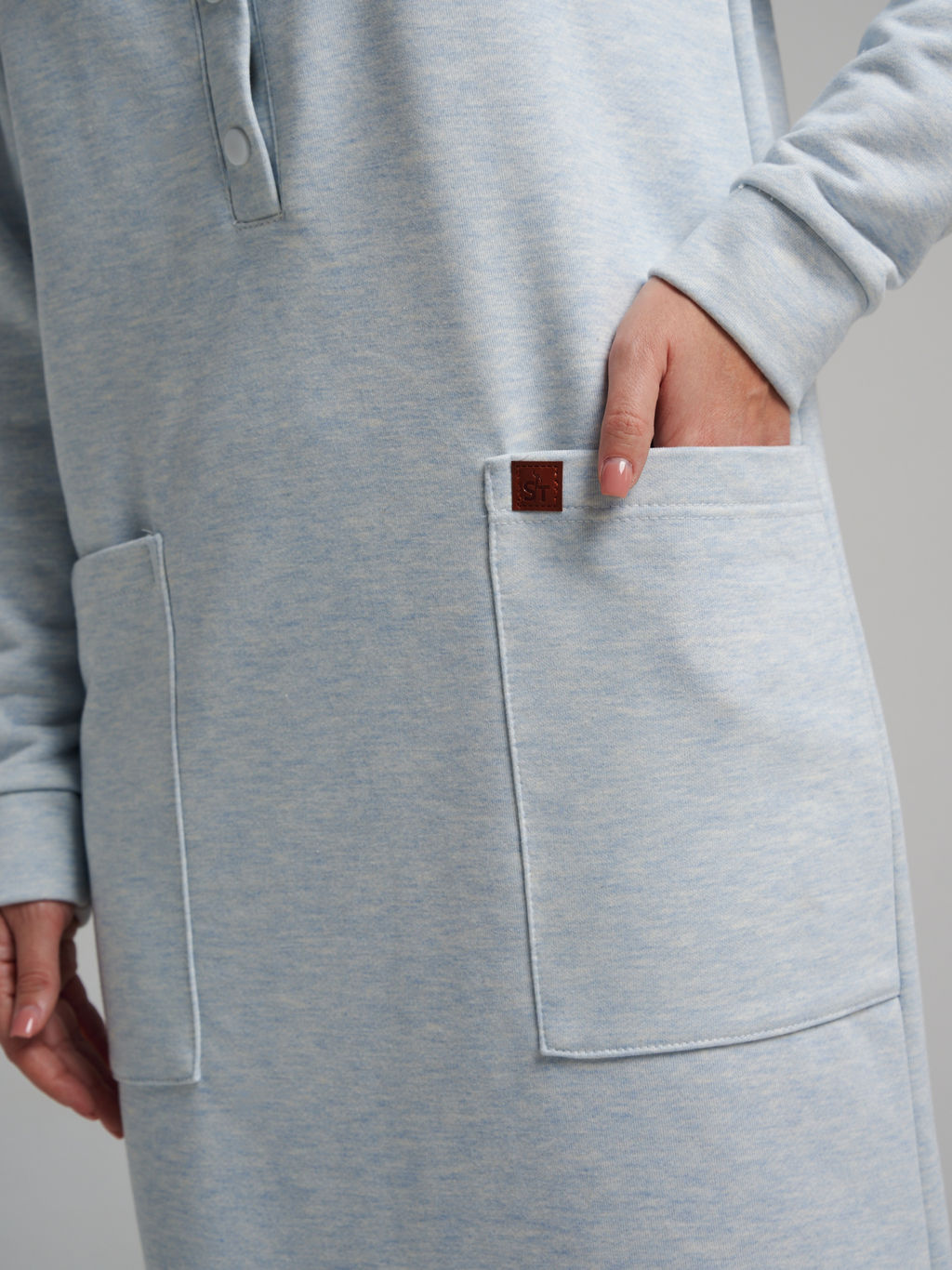 978 Платье "Меланж/голубой"