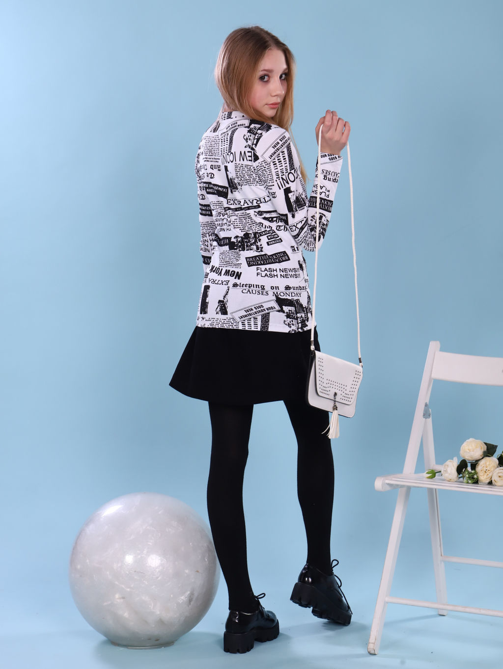 Лонгслив Поэзия белый - Ладошки фото 4