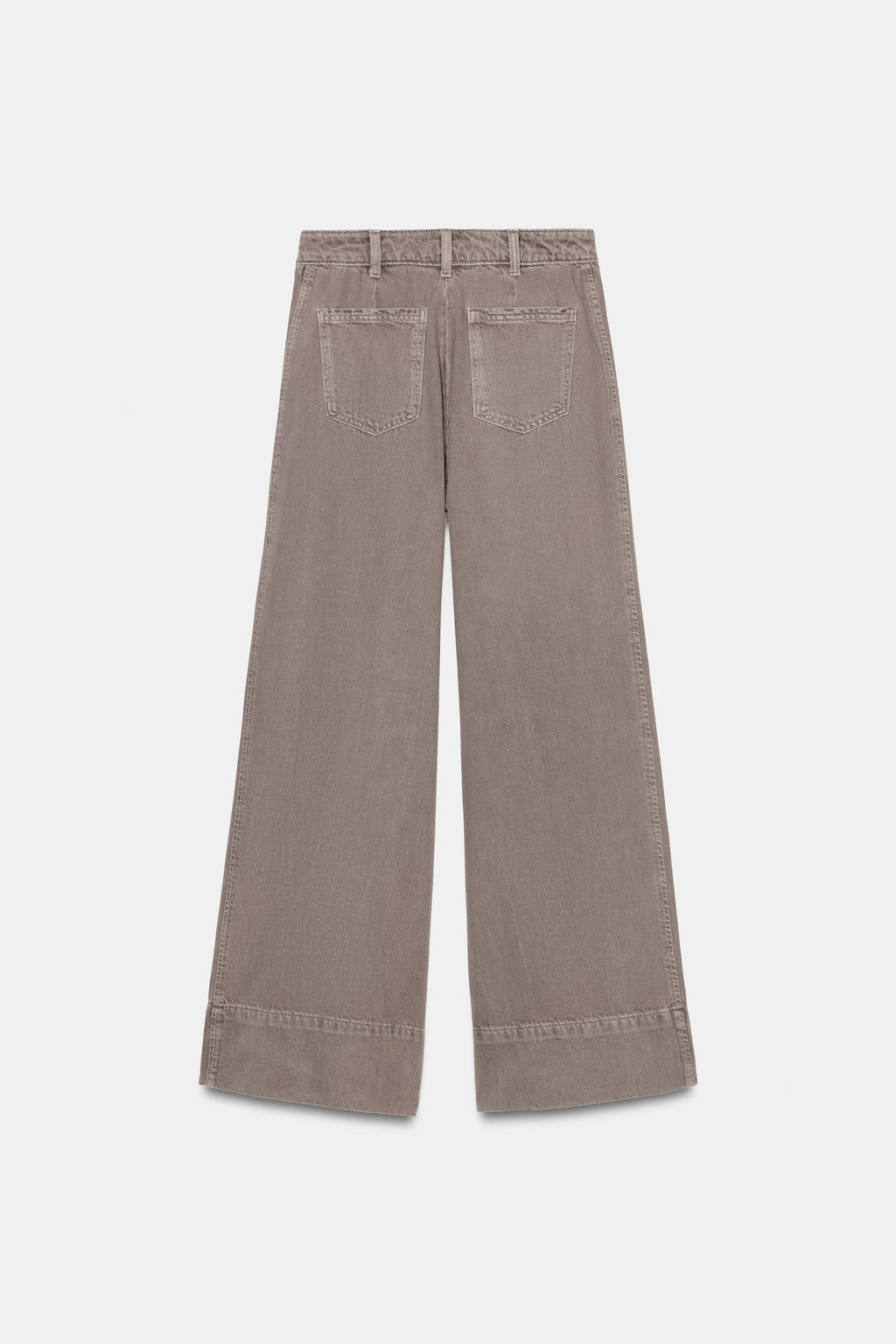 JEANS Z1975 WIDE LEG TIRO MEDIO PINZAS / Marr?n vigor? - Zara фото 10