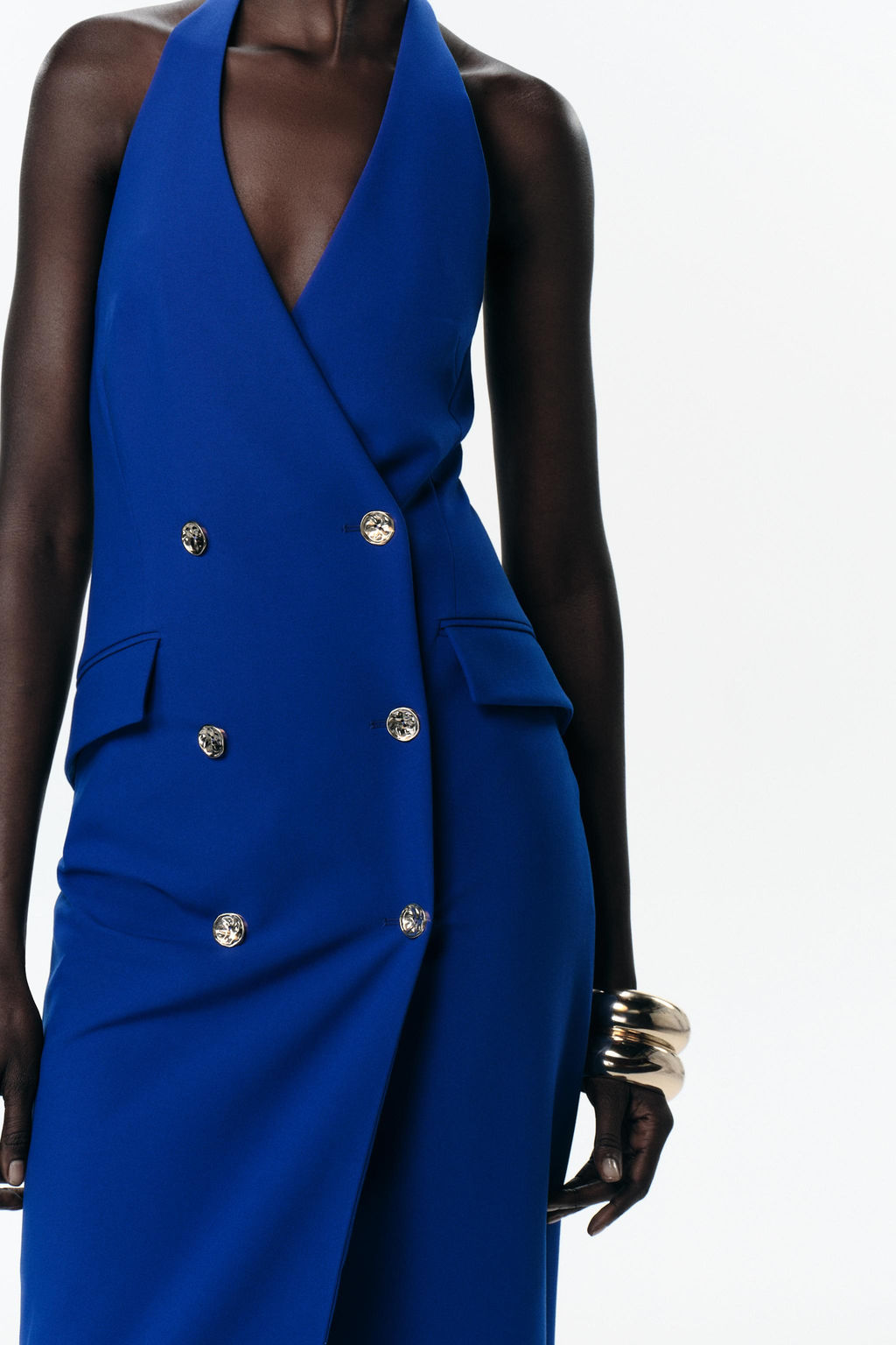 CROSSOVER HALTER NECK MIDI DRESS - Zara фото 2