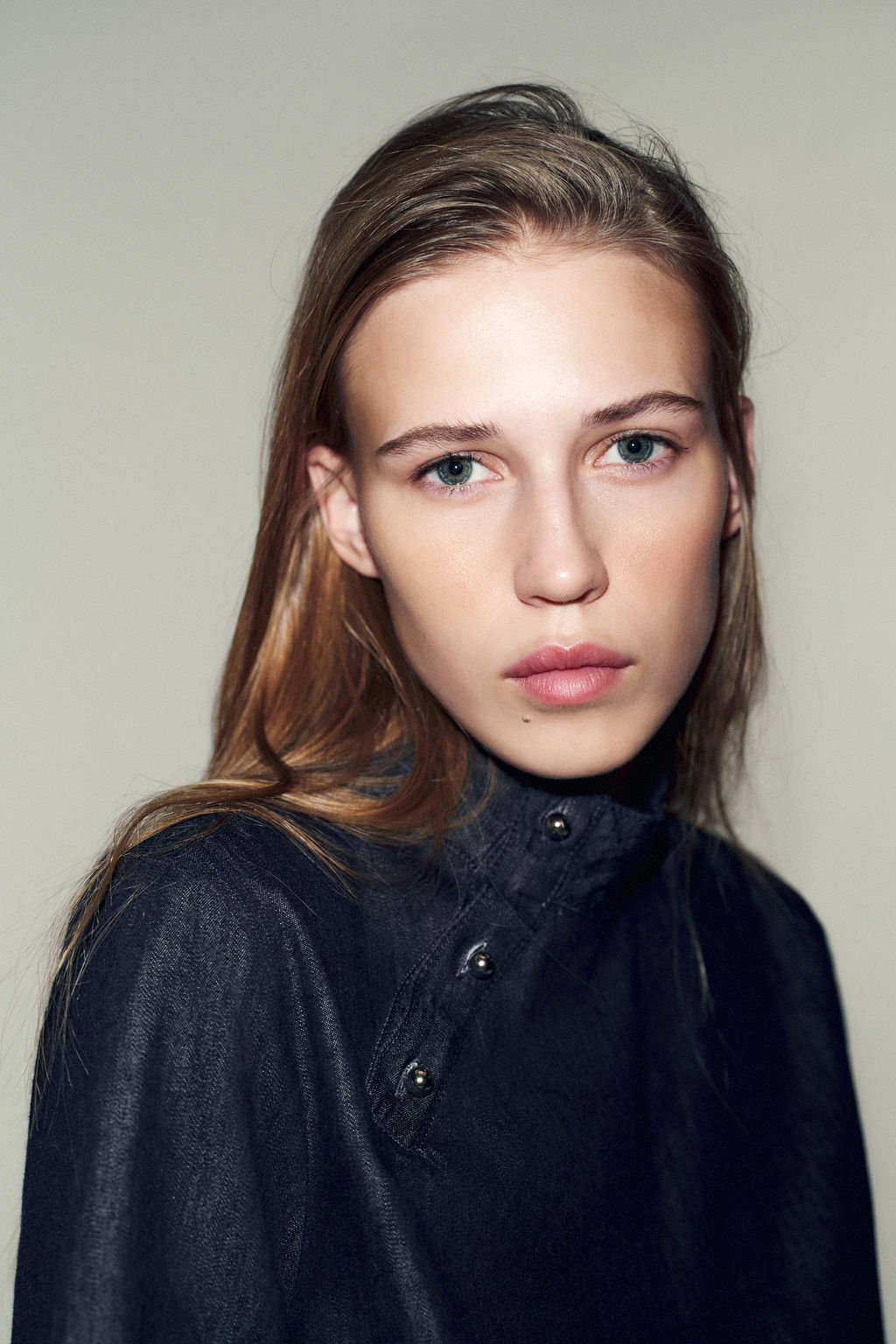 Z1975 DENIM HIGH NECK SHIRT