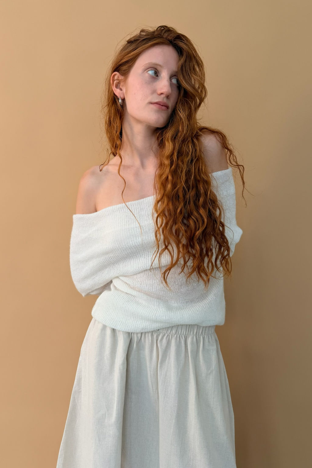 Блуза женская ИЗГИБ127/02/Молочный - M&G all natural фото 9