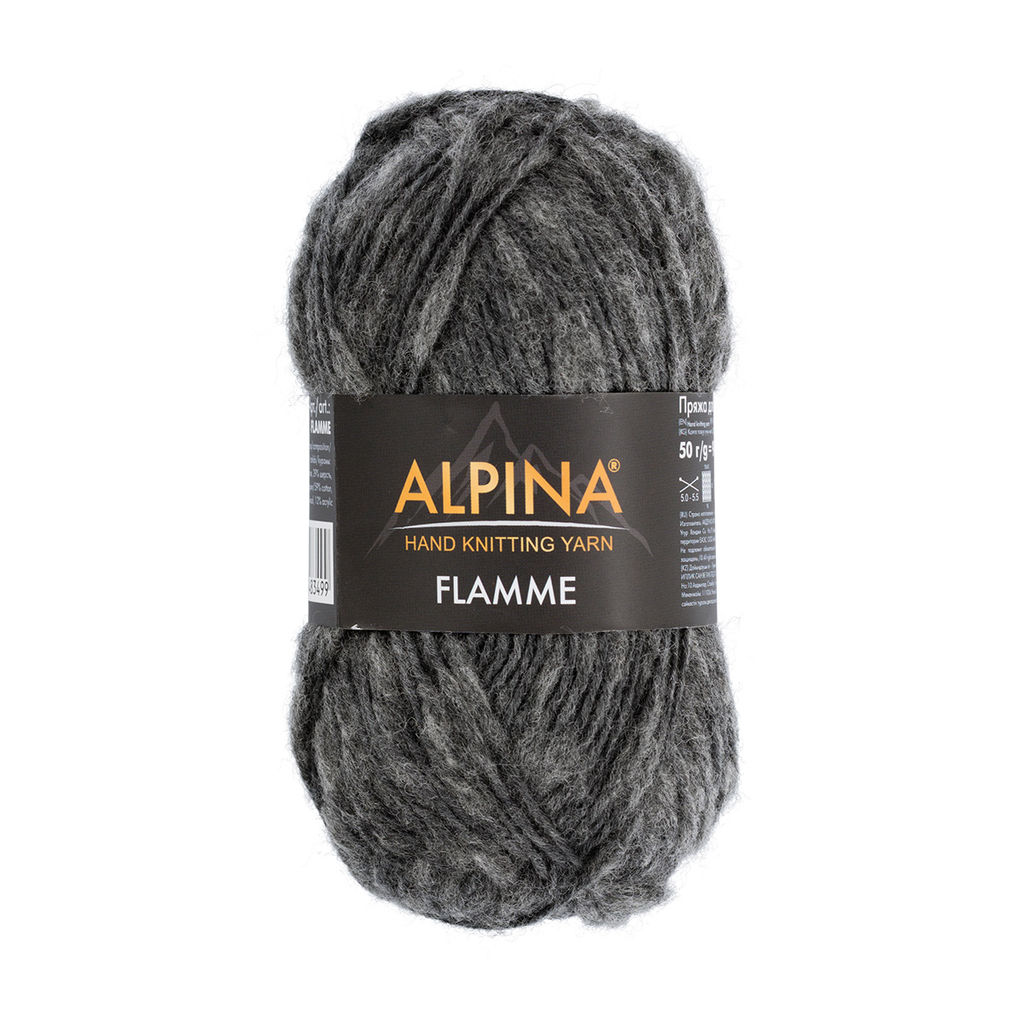 Пряжа ALPINA FLAMME 59% хлопок, 29% шерсть, 12% акрил 10 шт. х 50 г 90 м  5 м