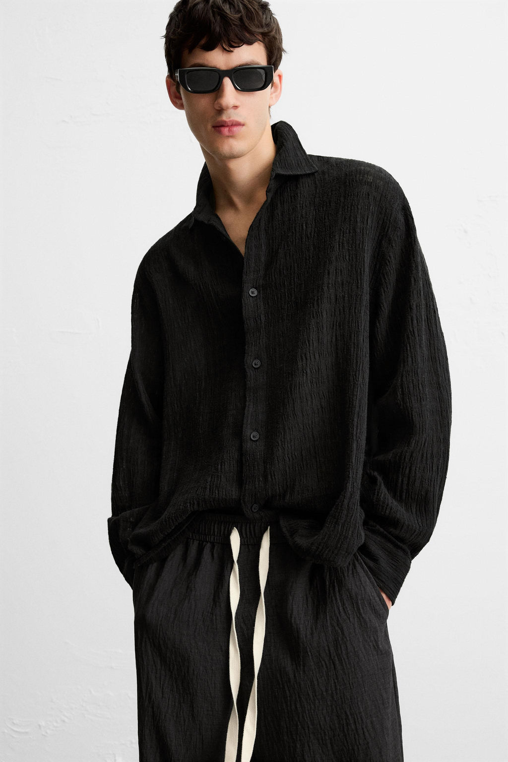 JACQUARD LINEN/COTTON SHIRT - Zara фото 5
