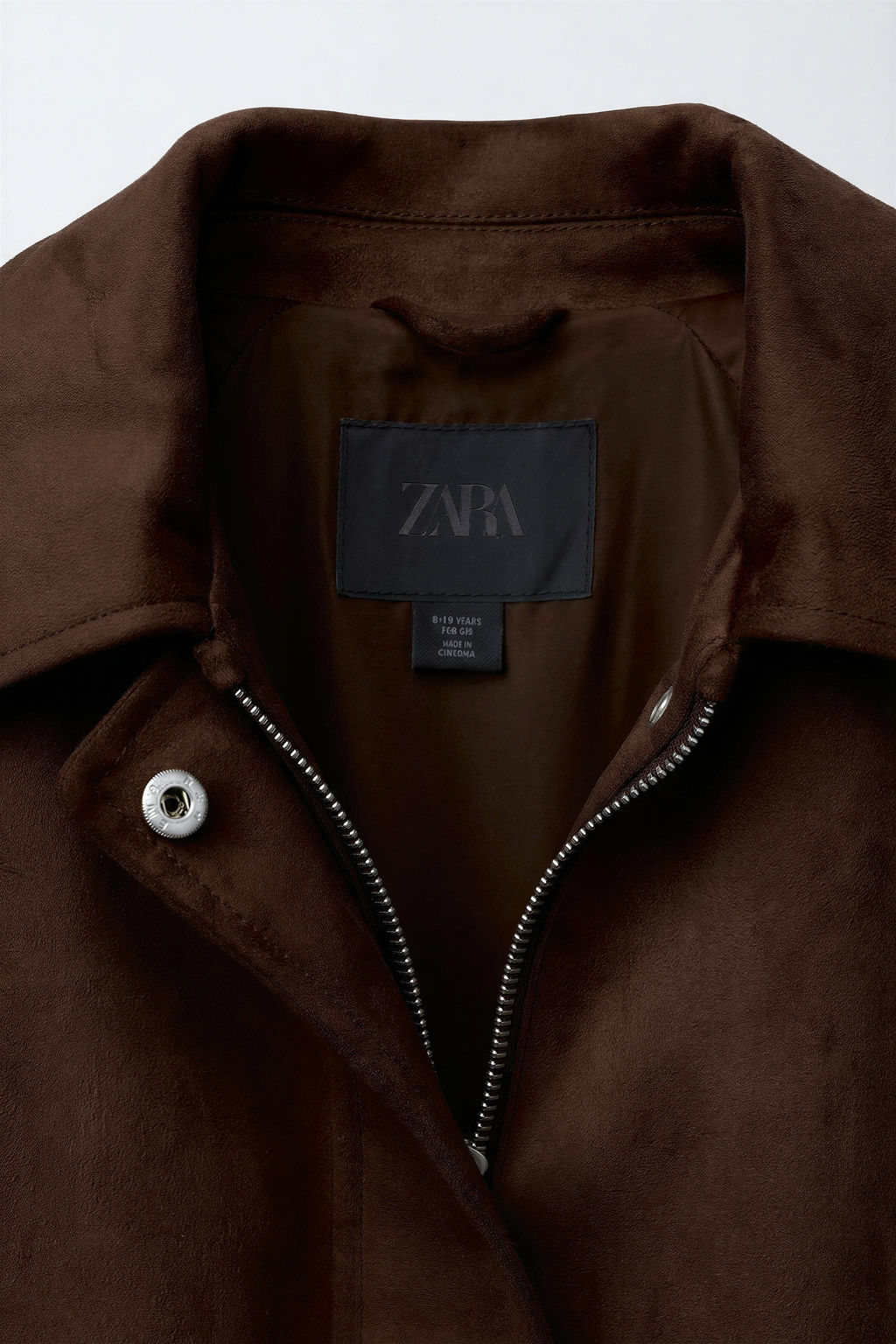 CAZADORA BOMBER EFECTO ANTE / Chocolate