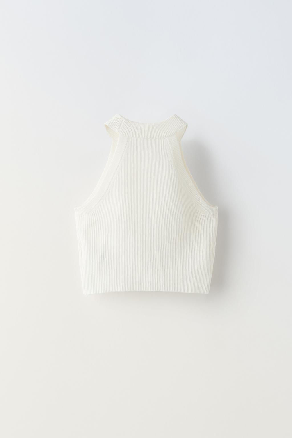 RIBBED HALTER TOP - Zara фото 6