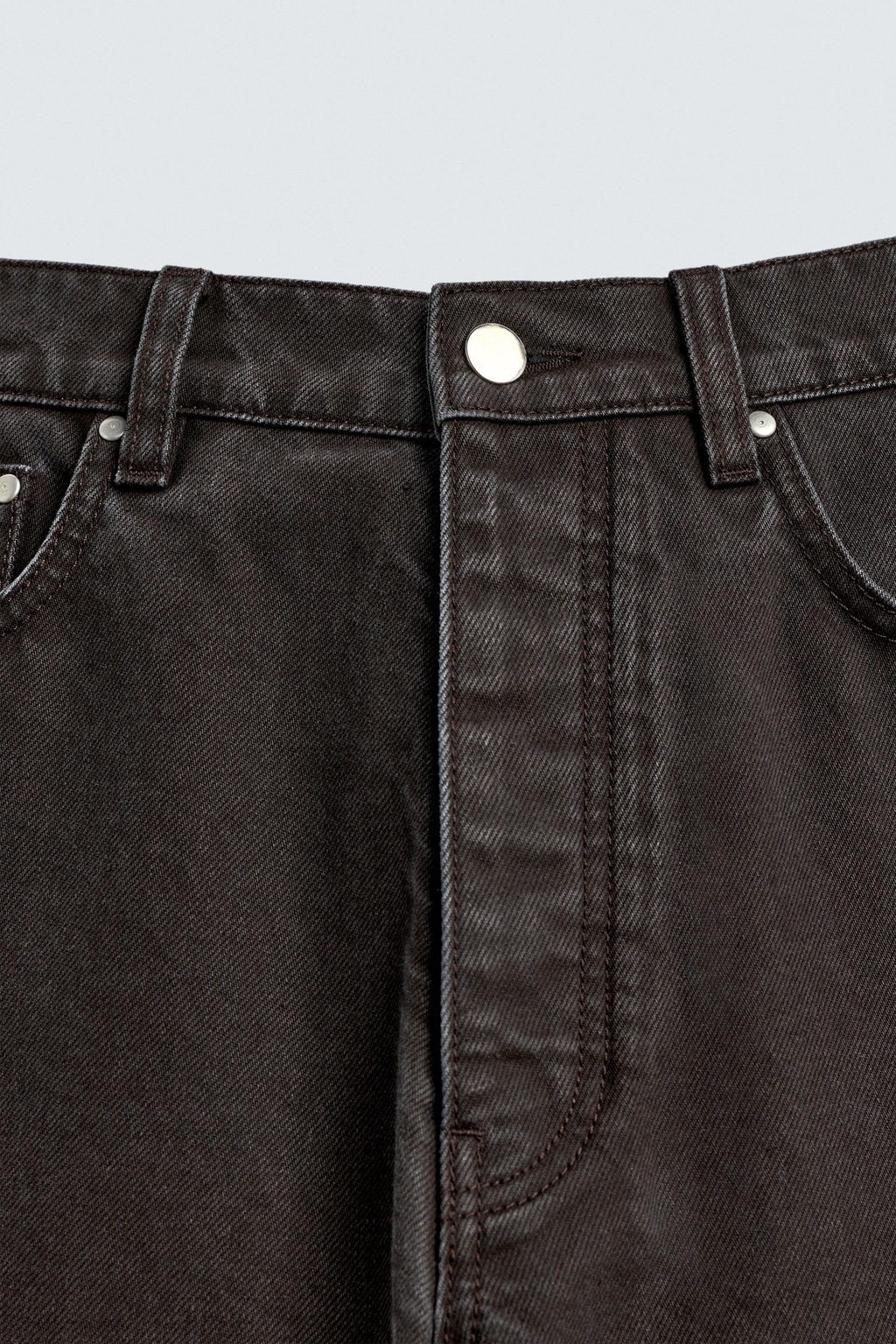 WAXED FLARE FIT JEANS - Zara фото 10