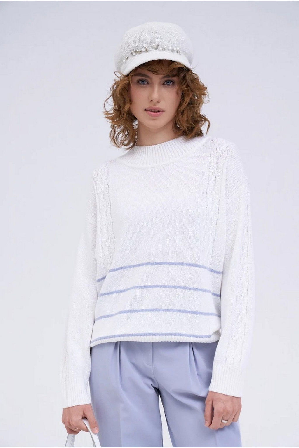 SD-004 джемпер женский белый - Mozart фото 3