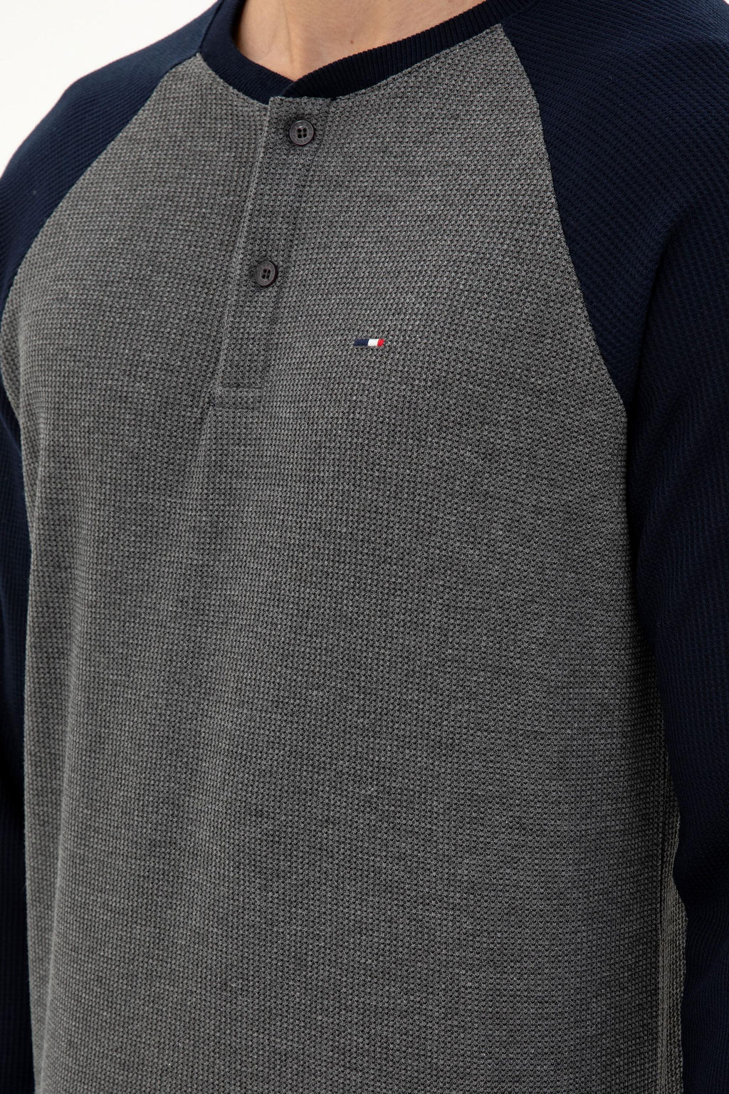 Мужской пижамный комплект антрацитового меланжевого цвета - U.s. polo assn фото 6