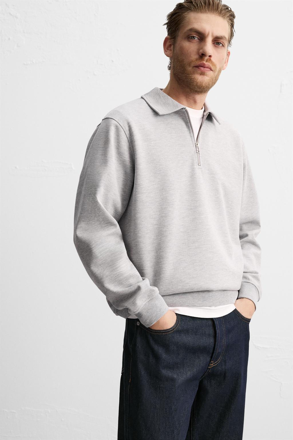 INTERLOCK ZIP POLO SHIRT - Zara фото 37