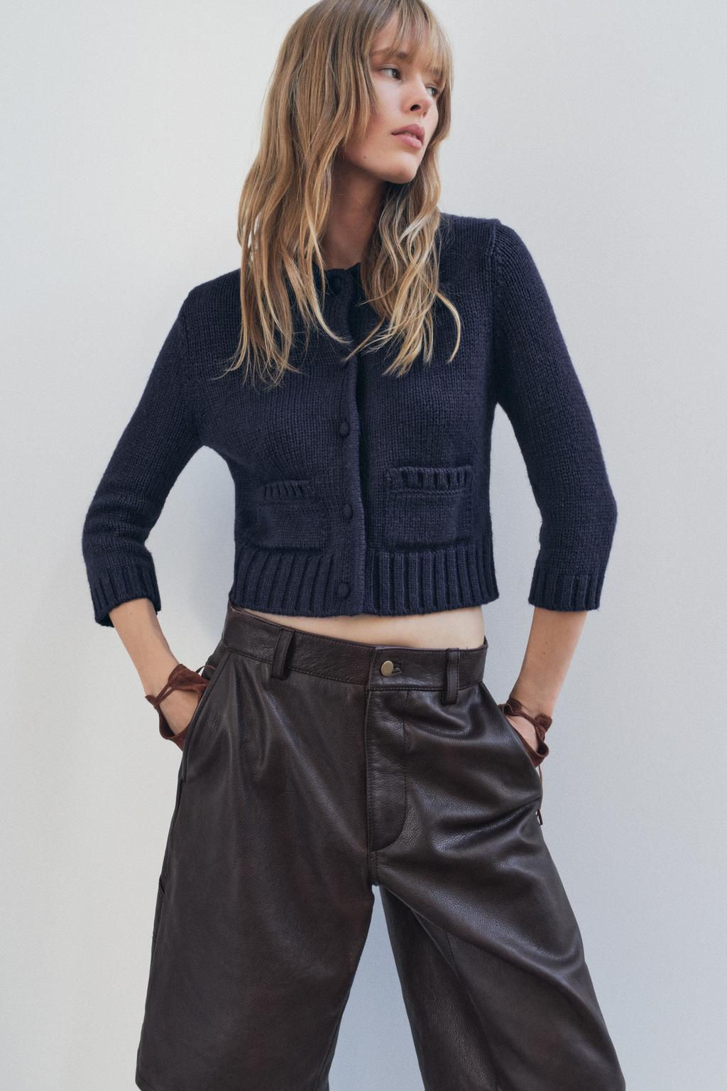 3/4 LENGTH SLEEVE KNIT CARDIGAN - Zara фото 2