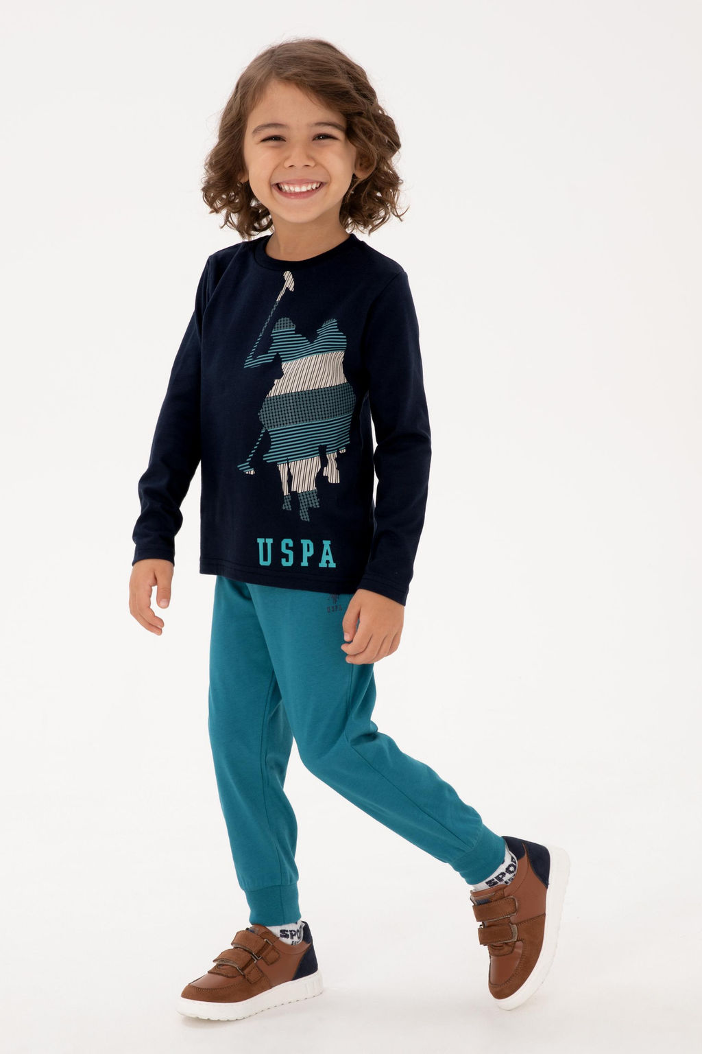 Erkek _ocuk Lacivert Pijama Tak_m_ Sepette S_rpriz _ndirim - U.s. polo assn фото 8