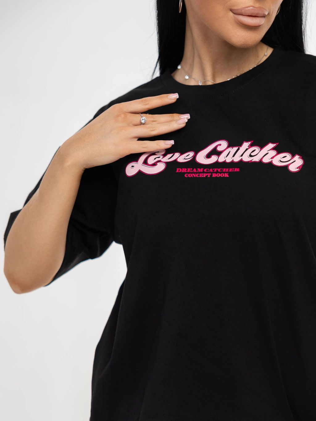 Костюм женский, цвет черный розовый - Барболета фото 4