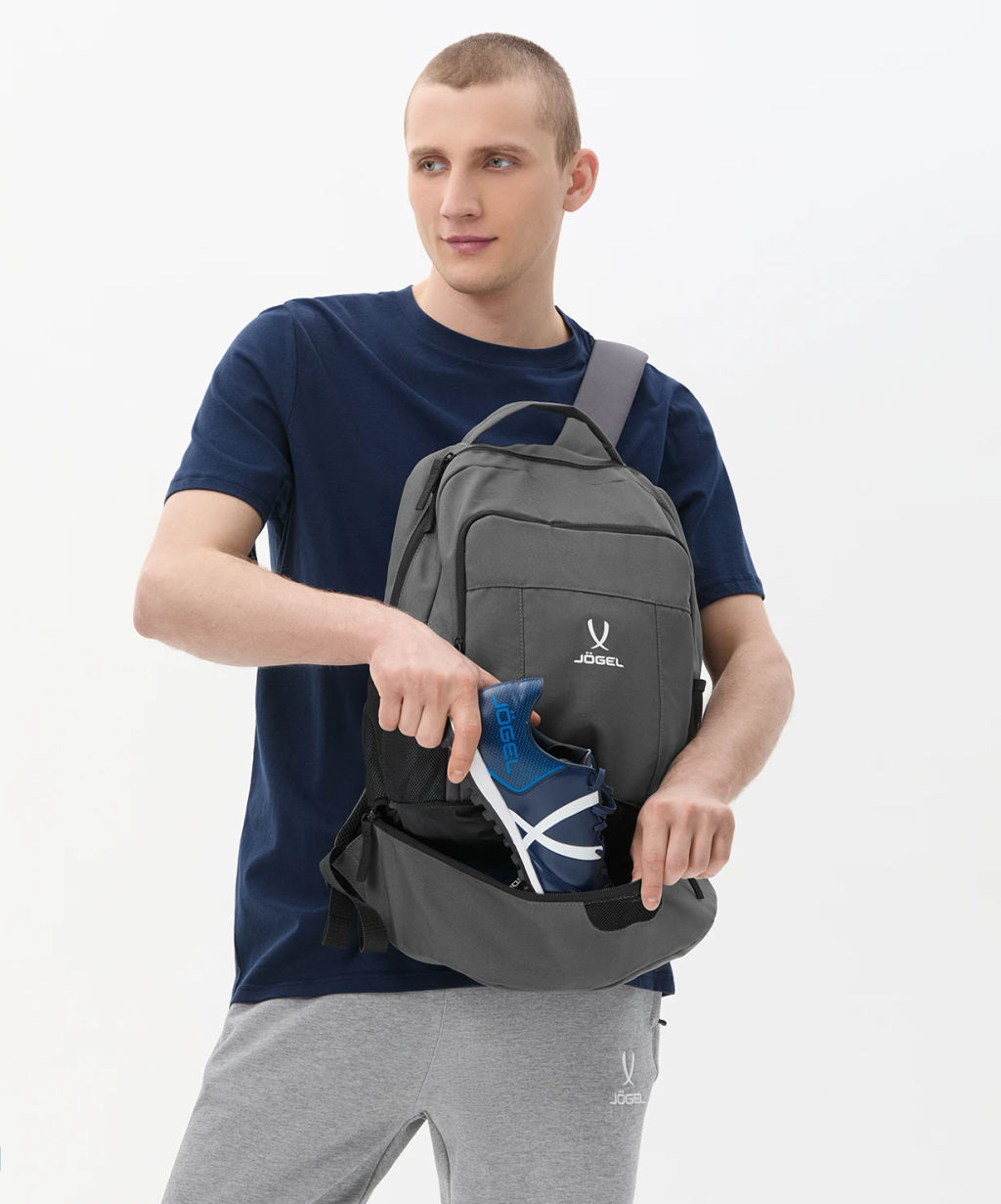 Рюкзак с двойным дном JOGEL CAMP Double Bottom 2.0, темно-серый  фото 11