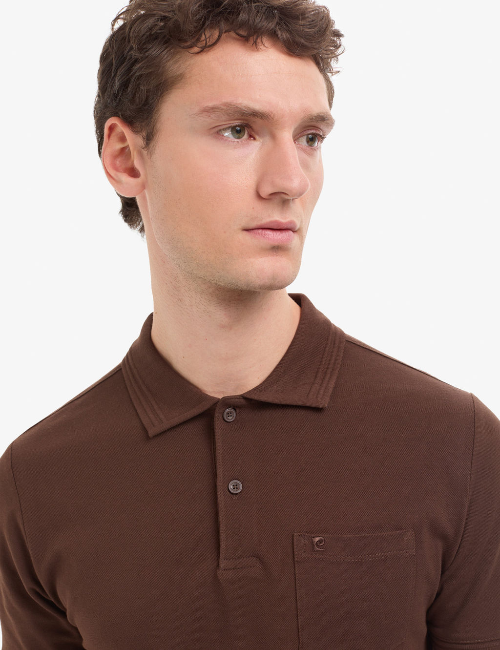 Koyu Kahverengi Regular Fit %100 Pamuk Cepli K_vr_lmaz D__meli Polo Yaka Basic T
