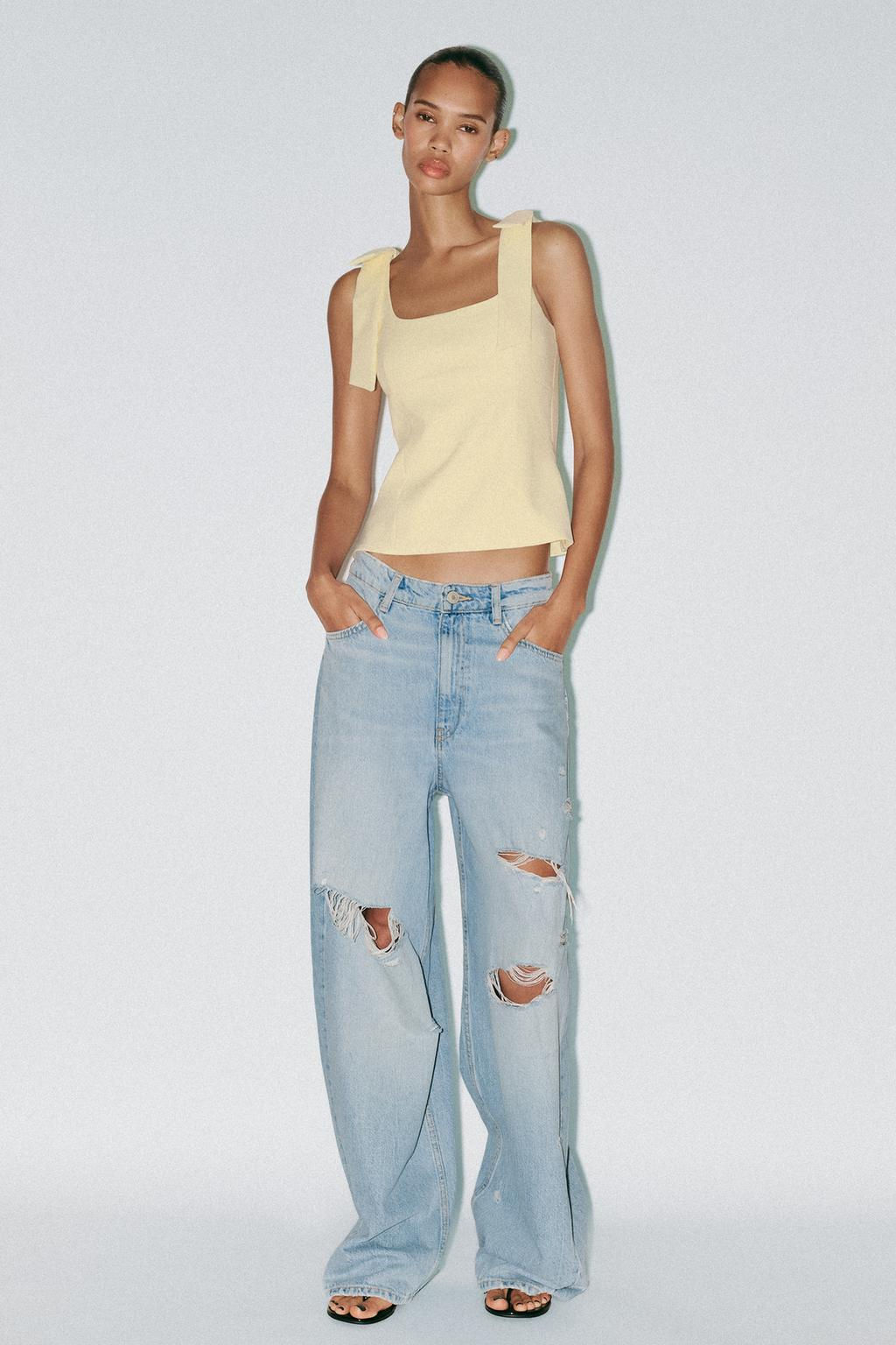 STRETCH TOP WITH BOWS - Zara фото 2