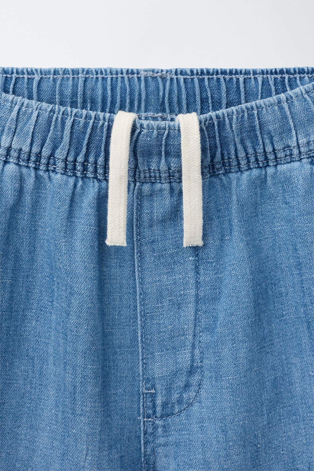 BERMUDA DENIM CON ALGOD?N Y LINO / Azul - Zara фото 4