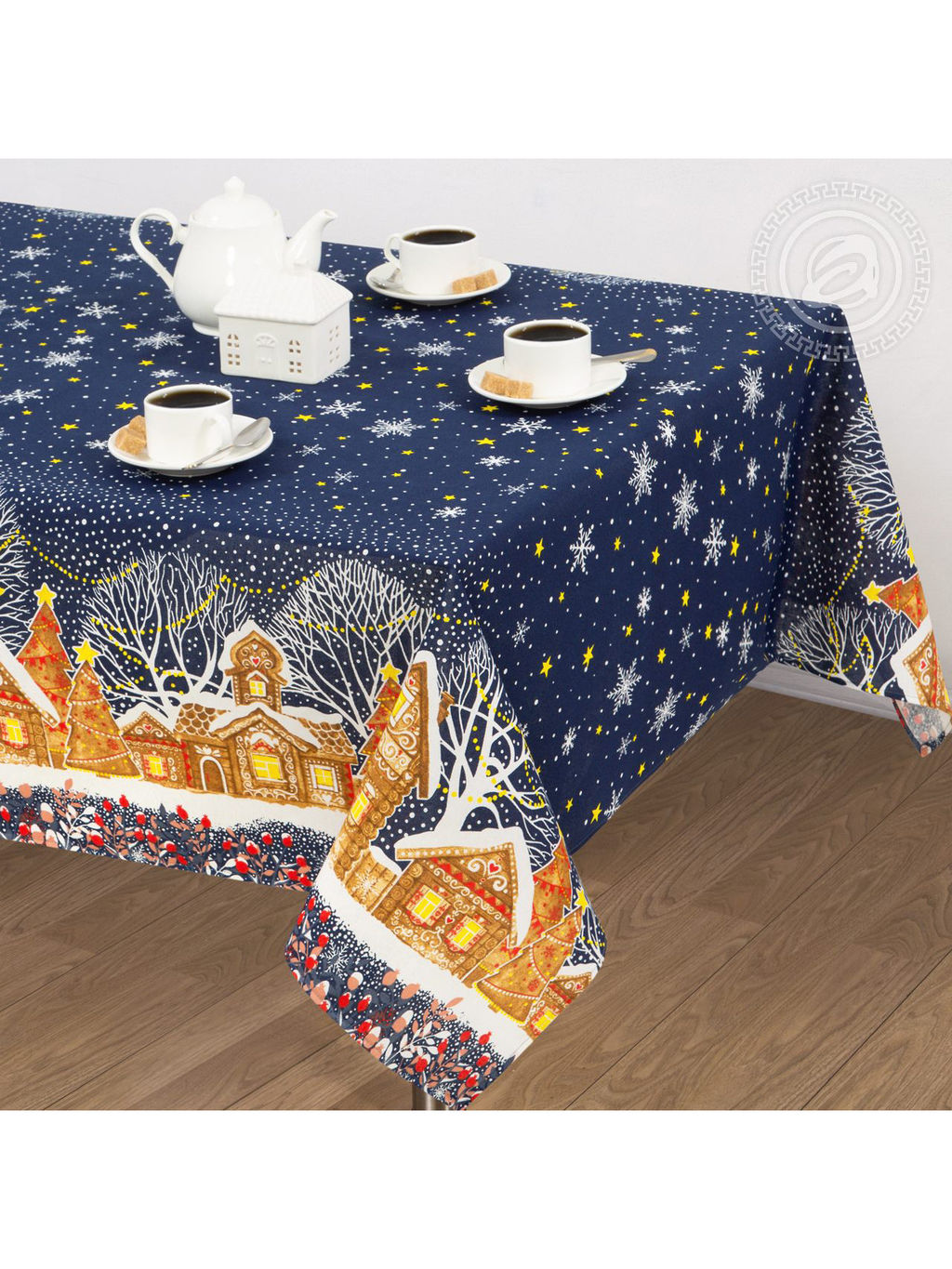 Скатерть вафельная рогожка Полночь 180 р.150*180 - Domtrik фото 2