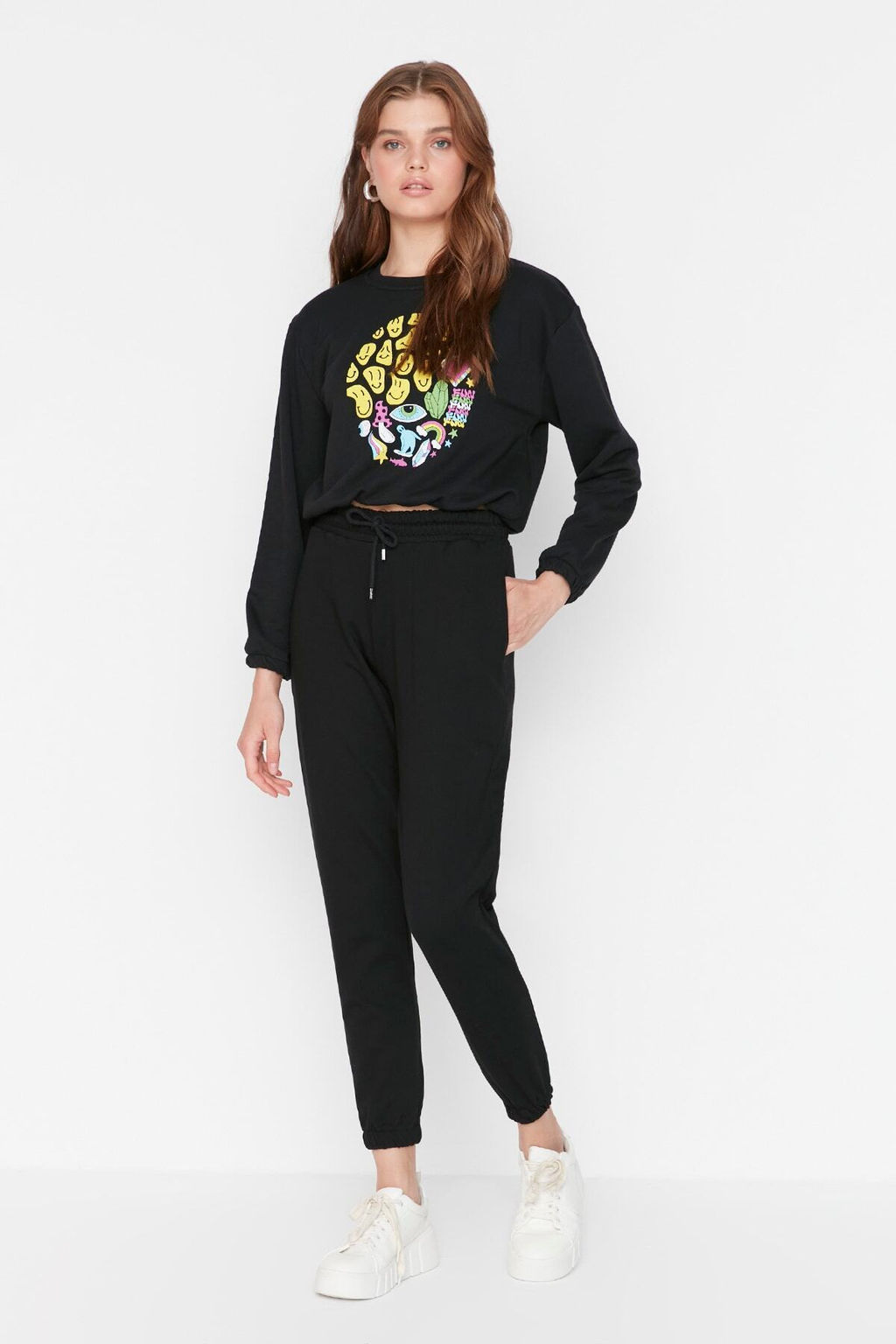 Siyah Basic Jogger Ince Orme Esofman Alt? Pantolon TWOAW21EA0194